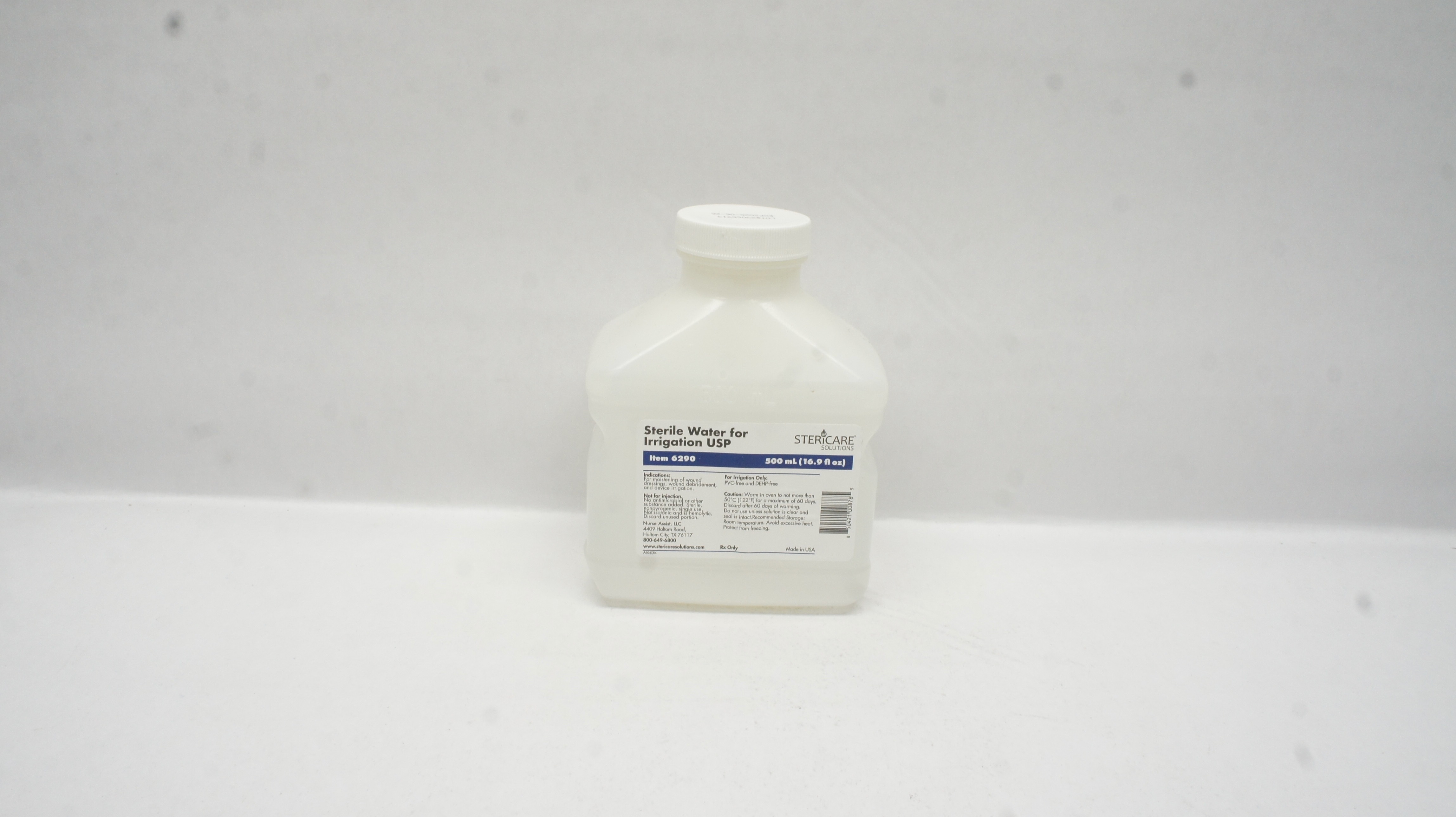 Nurse Assist 6290 USP Sterile Water 500mL Bottle