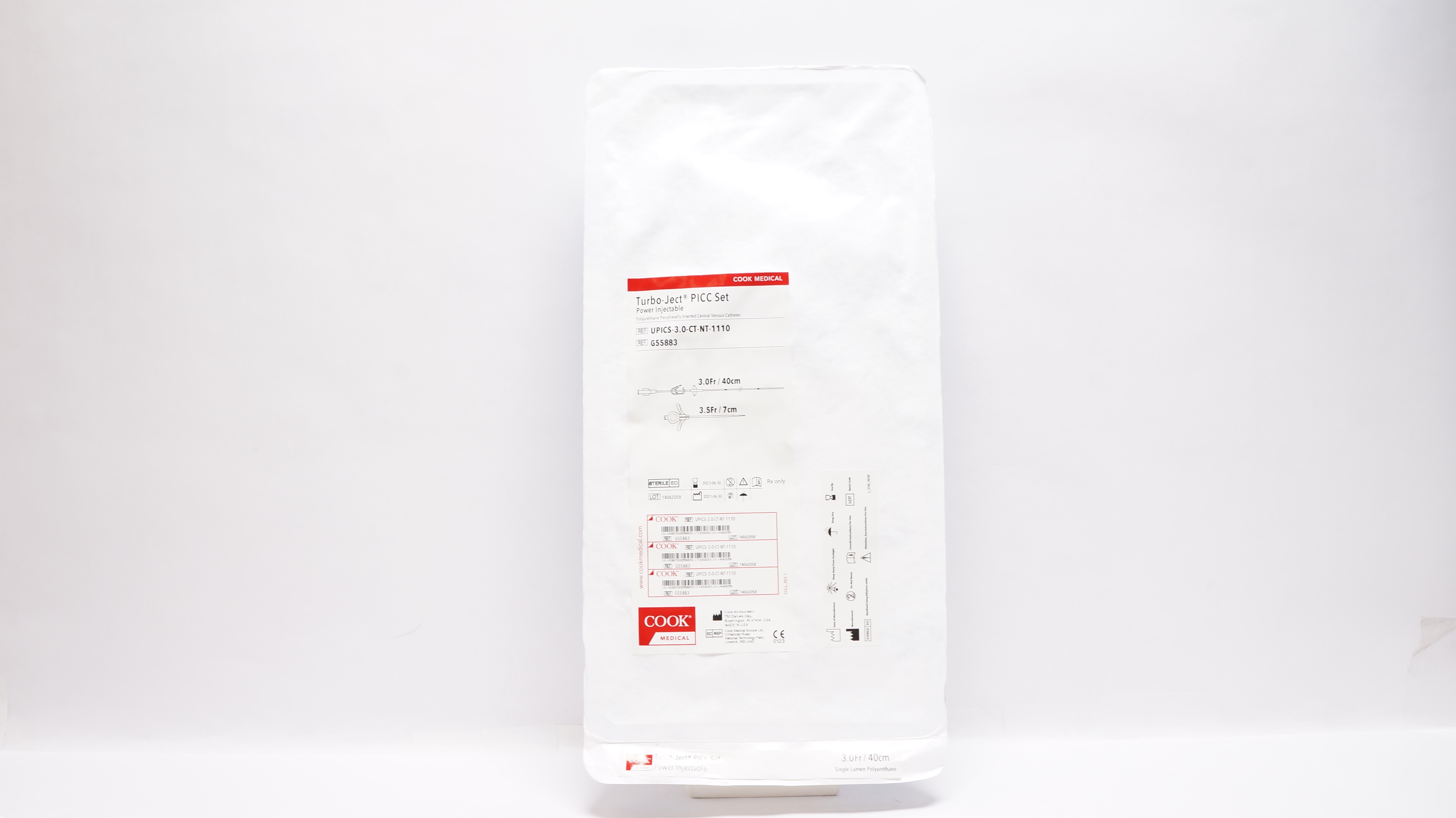 Cook Medical G55883 Turbo-Ject PICC Set, Central Venous Cath. 3.0Fr/40cm (x)