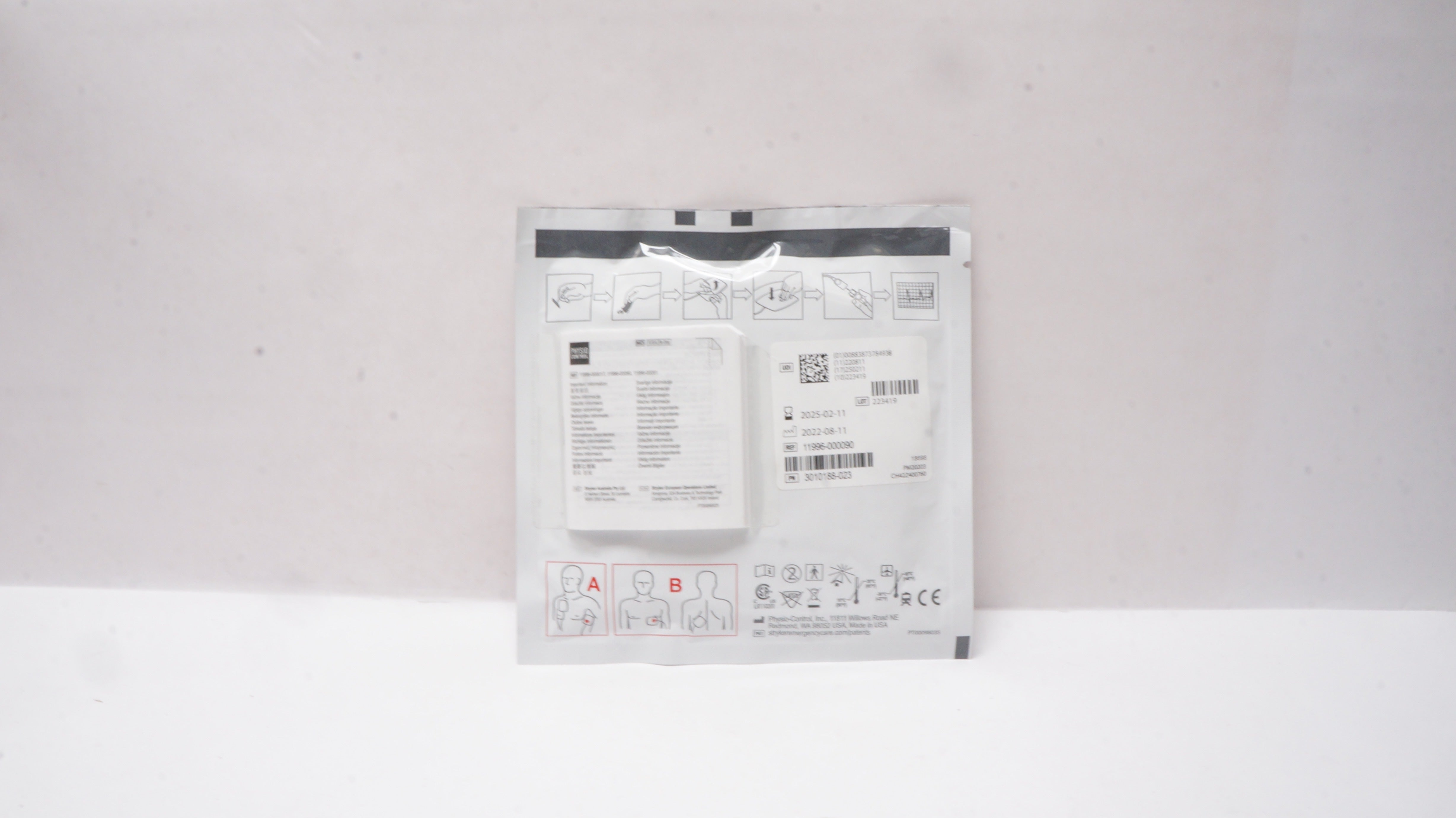 Physio Control 11996-000090 Quik-Combo RTS Adult Pacing ECG Electrodes
