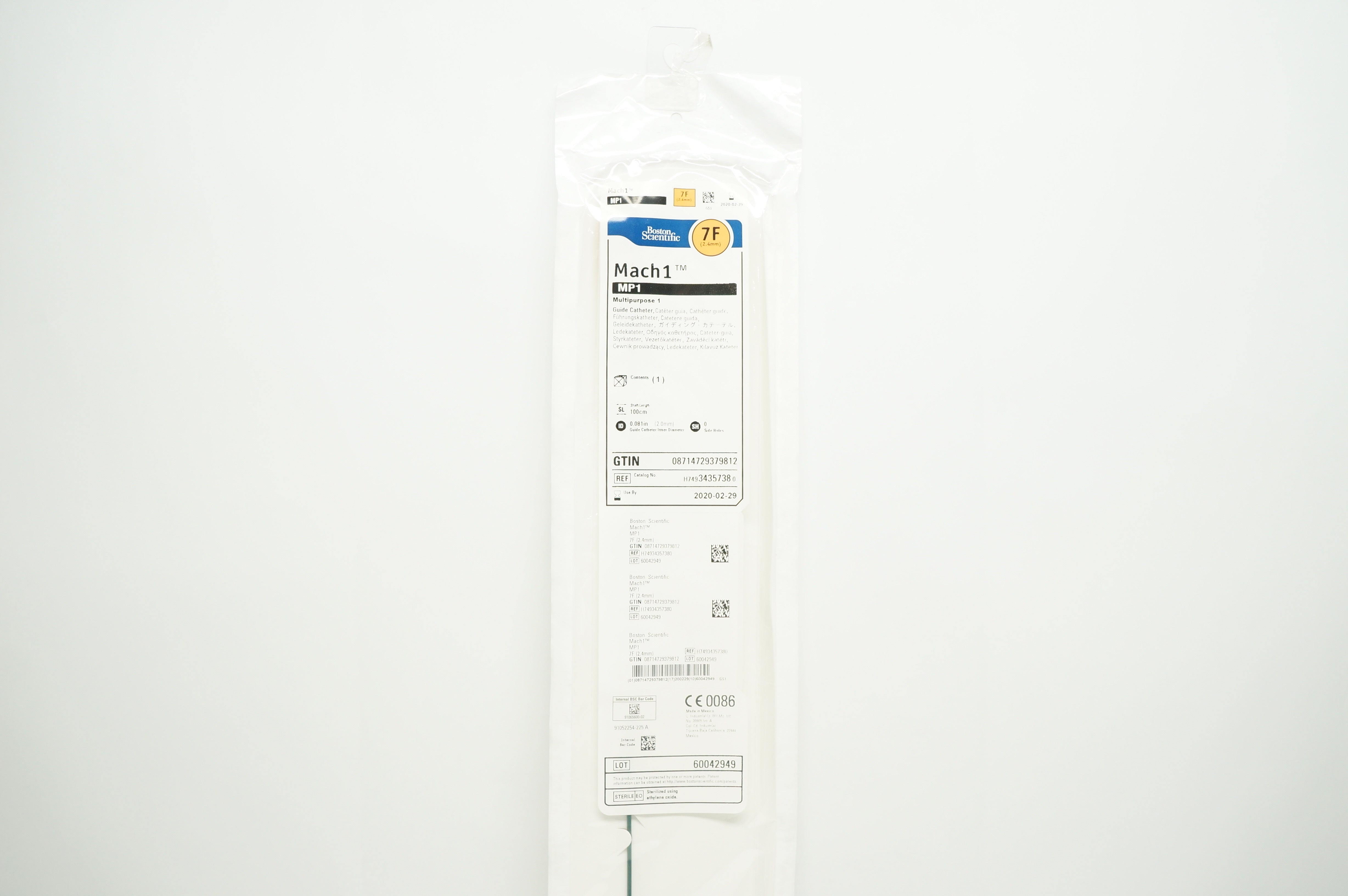 Boston Scientific 3435738 March1 MP1 Guide Cath. 7F (x)