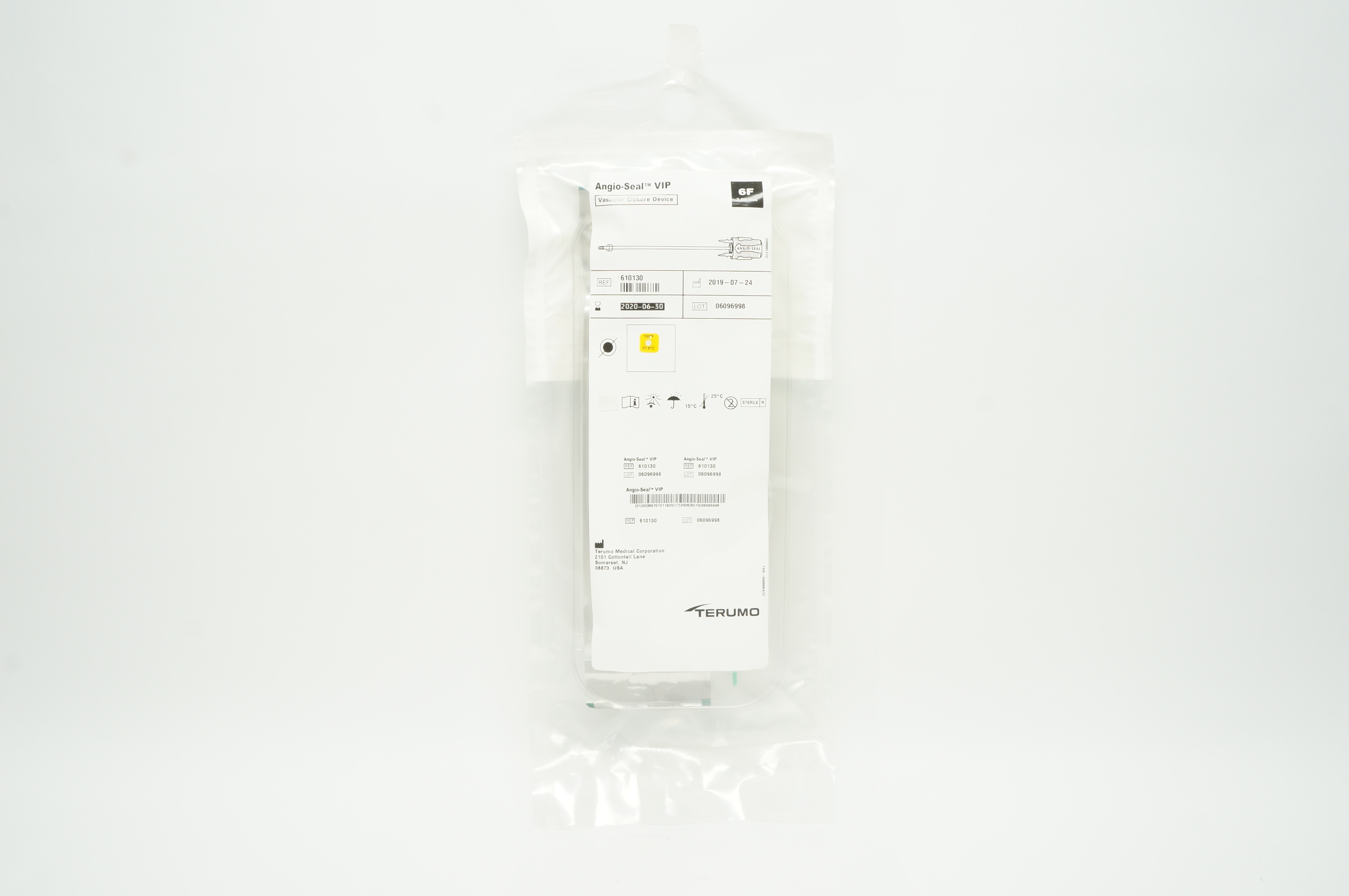 Terumo 610130 Angio-Seal VIP Vascular Closure Device 6F (x)