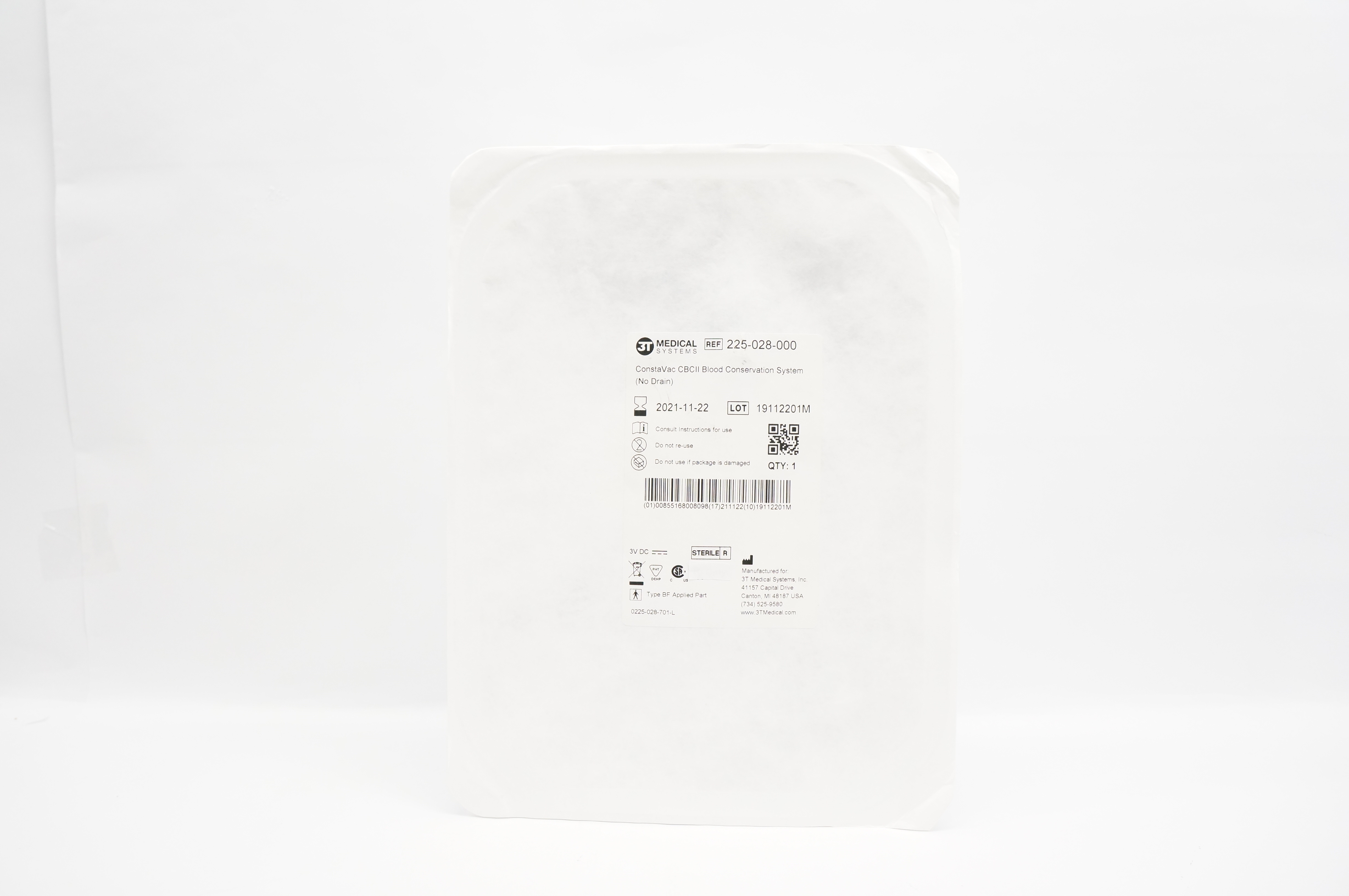 3T Medical Systems 225-028-000 CBCII Constavac Blood Conservation System (x)