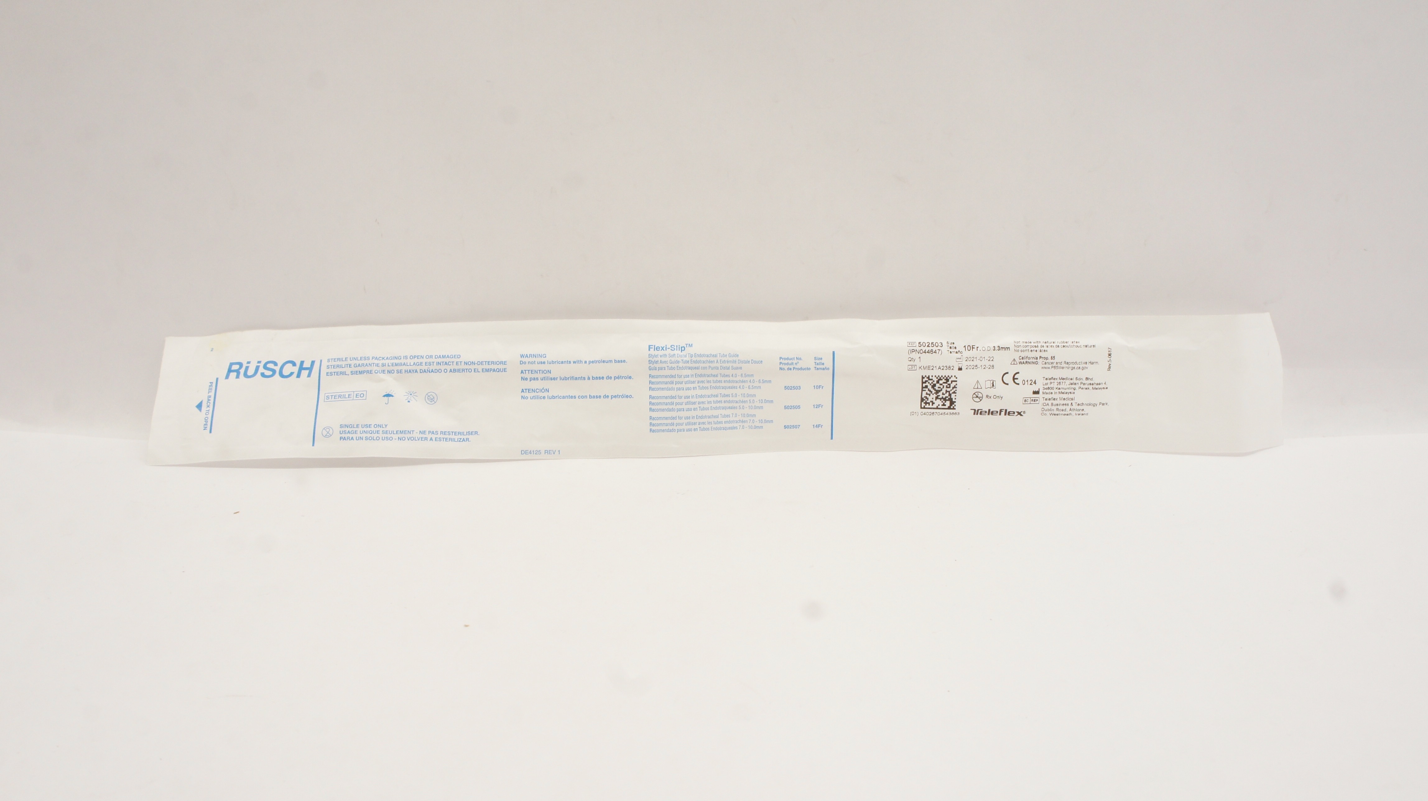 Teleflex 502503 Rusch Flexi-Slip Stylet W/Soft Distal Tip 10Fr. x 3.3mm (x)