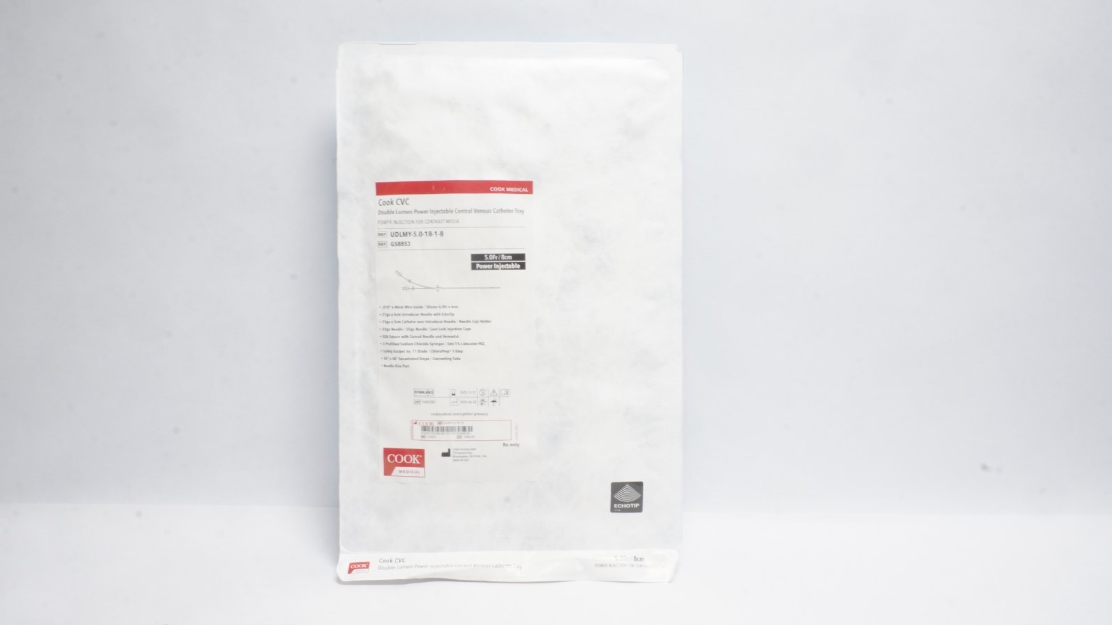 Cook Medical G58853 CVC Catheter Tray 5.0Fr 8cm