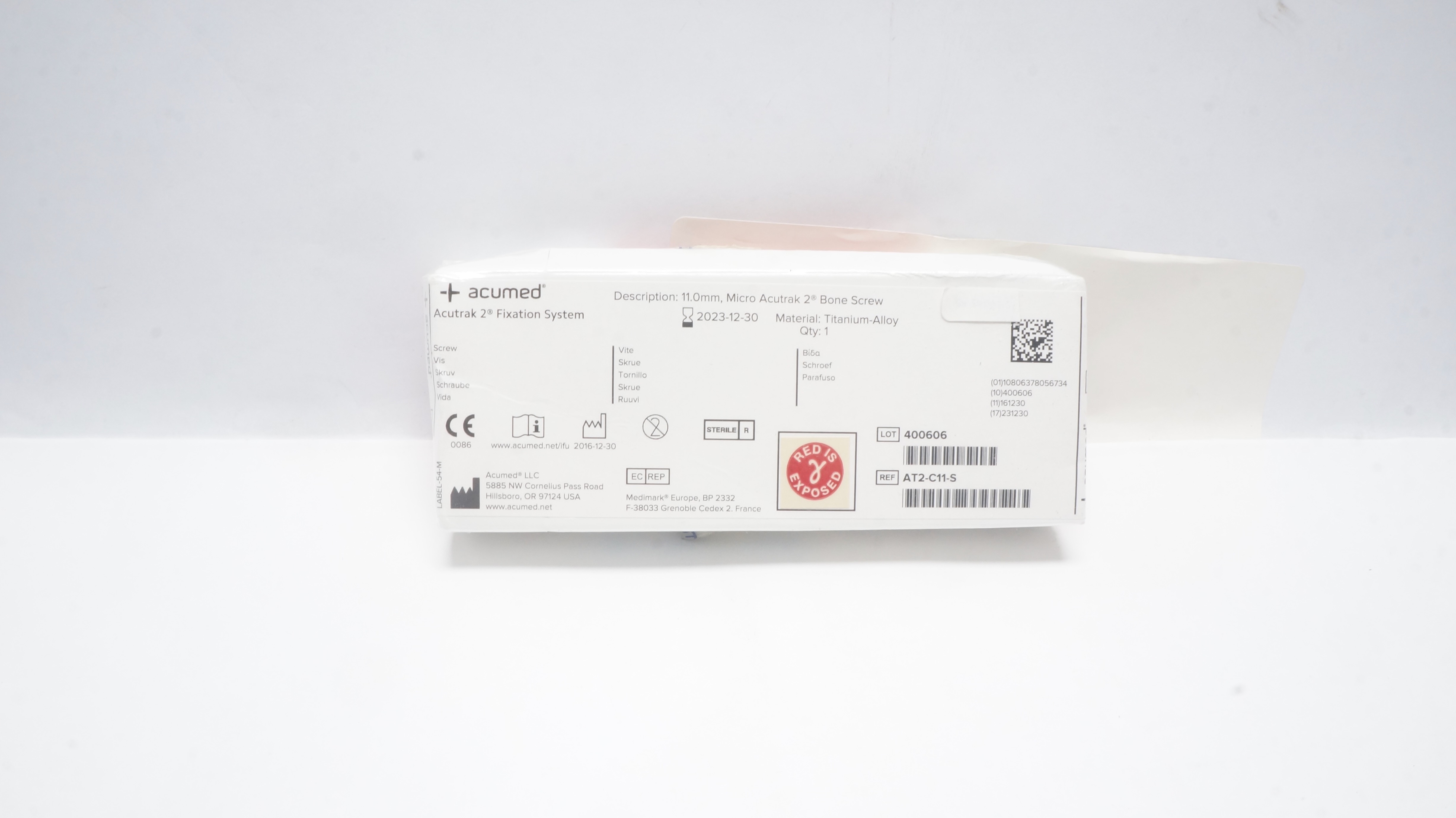 Acumed AT2-C11-S Micro Acutrak 2 Bone Screw 11.0mm (x)