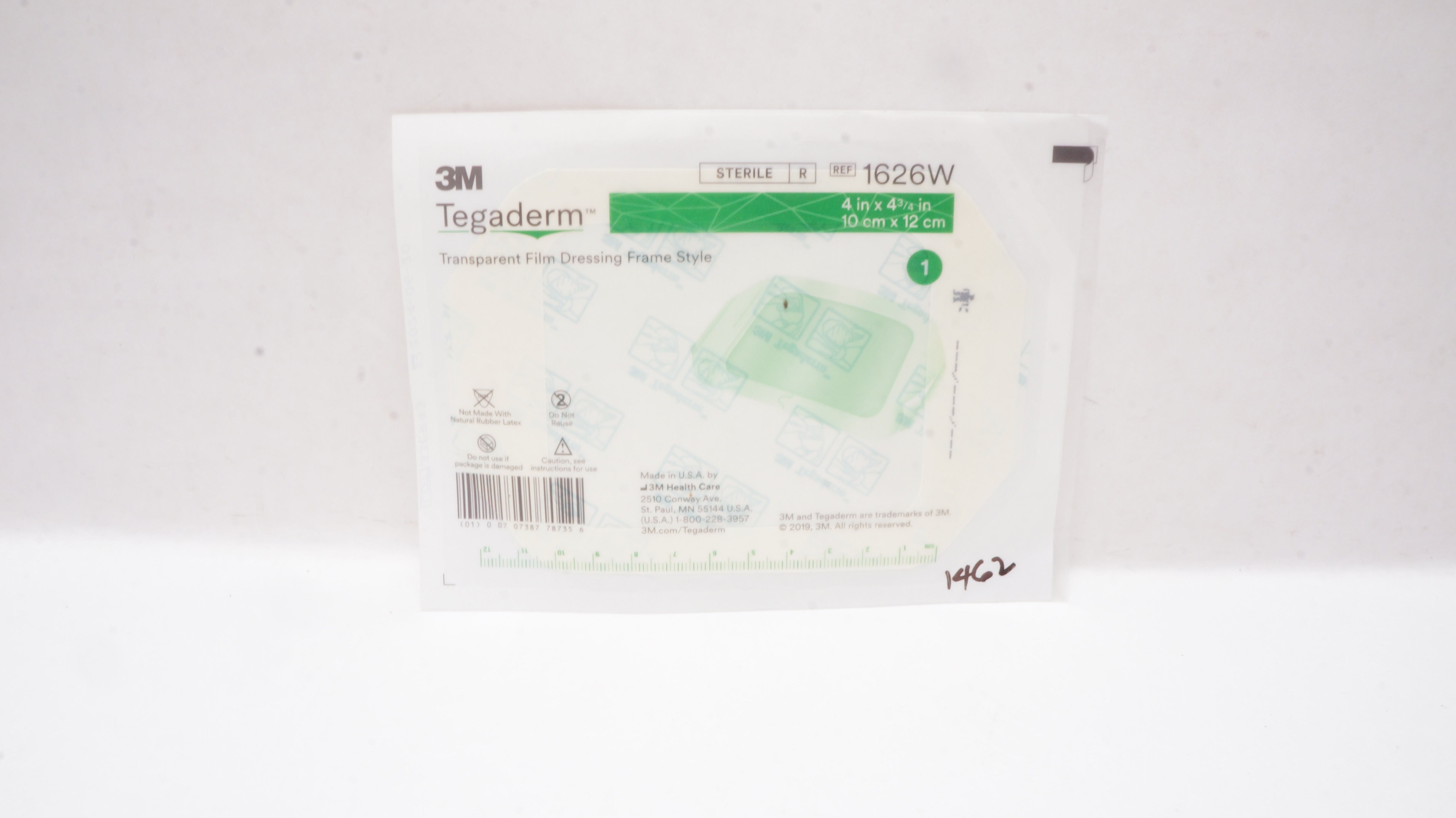 3M 1626W Tegaderm Transparent Film Dressing Frame Style 4 x 4-3/4inch