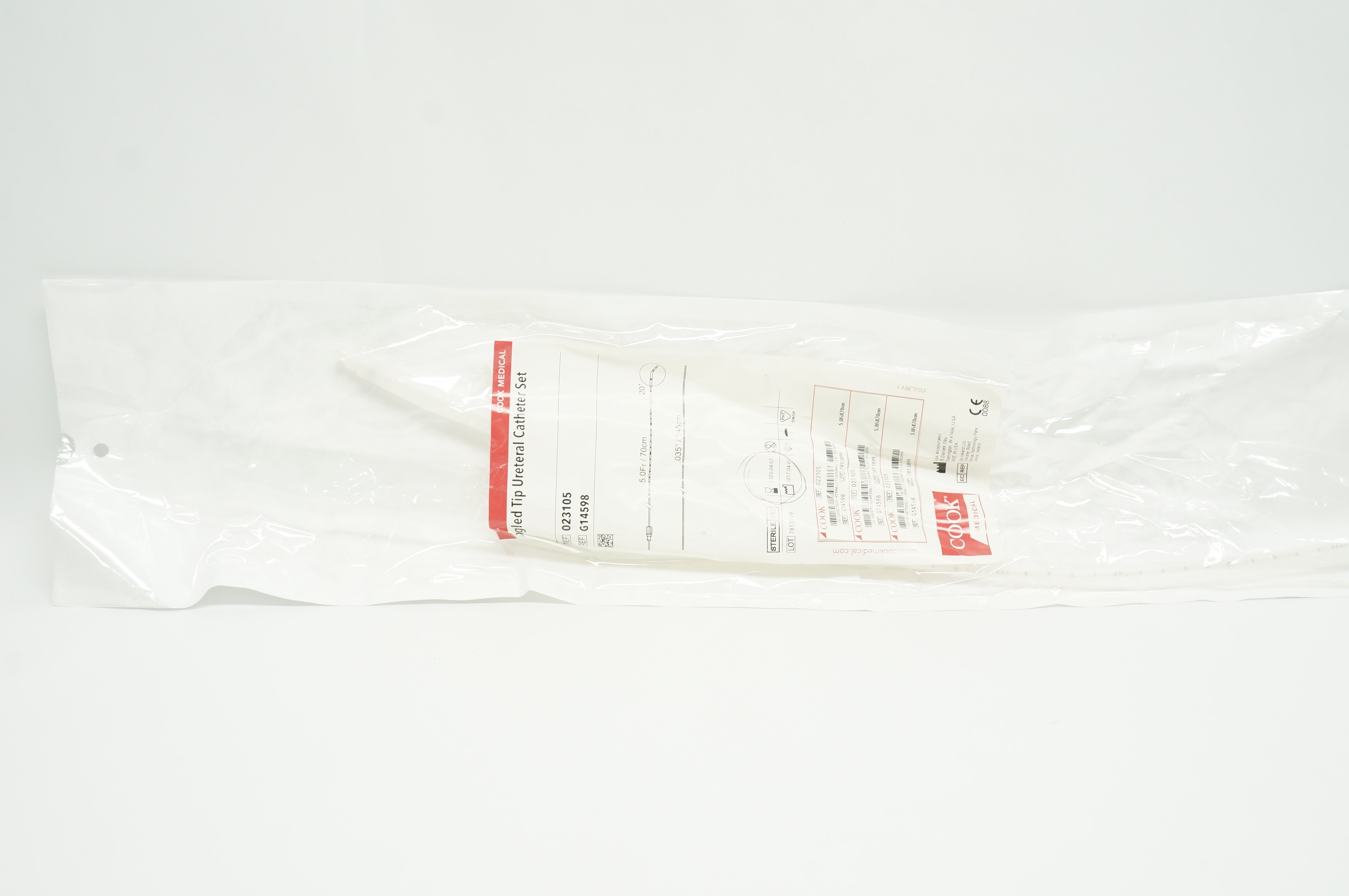 Cook Medical 023105 Angled Tip Ureteral Cath. Set 5.0Fr. x 70cm (x)