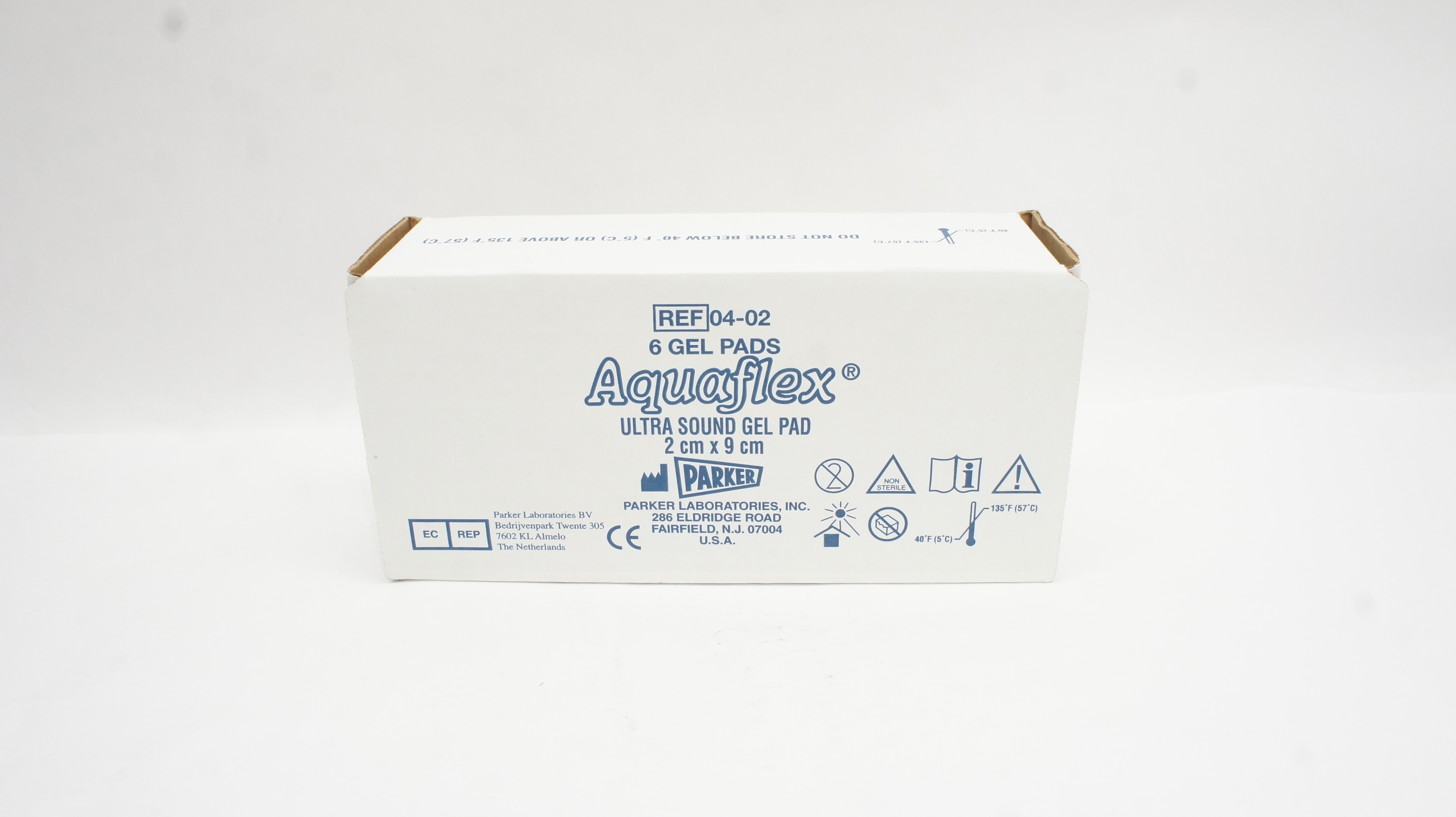 Parker 04-02 Aquaflex Ultra Sound Gel Pad 2cm x 9cm - Box of 3
