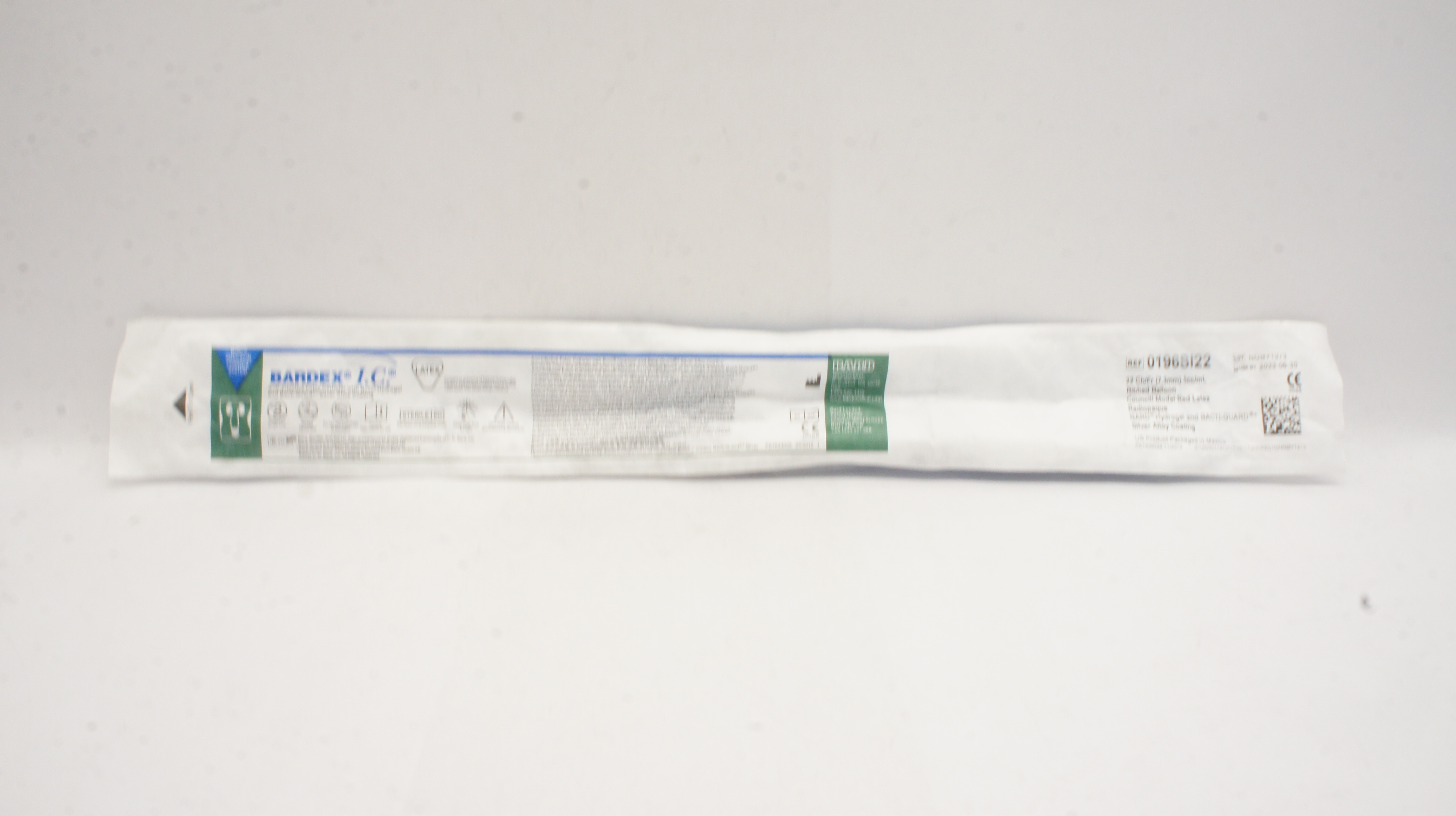Bard 0196SI22 Bardex I.C. Anti-Infective Foley Cath. 22Ch/Fr x 5cc/mL Balloon