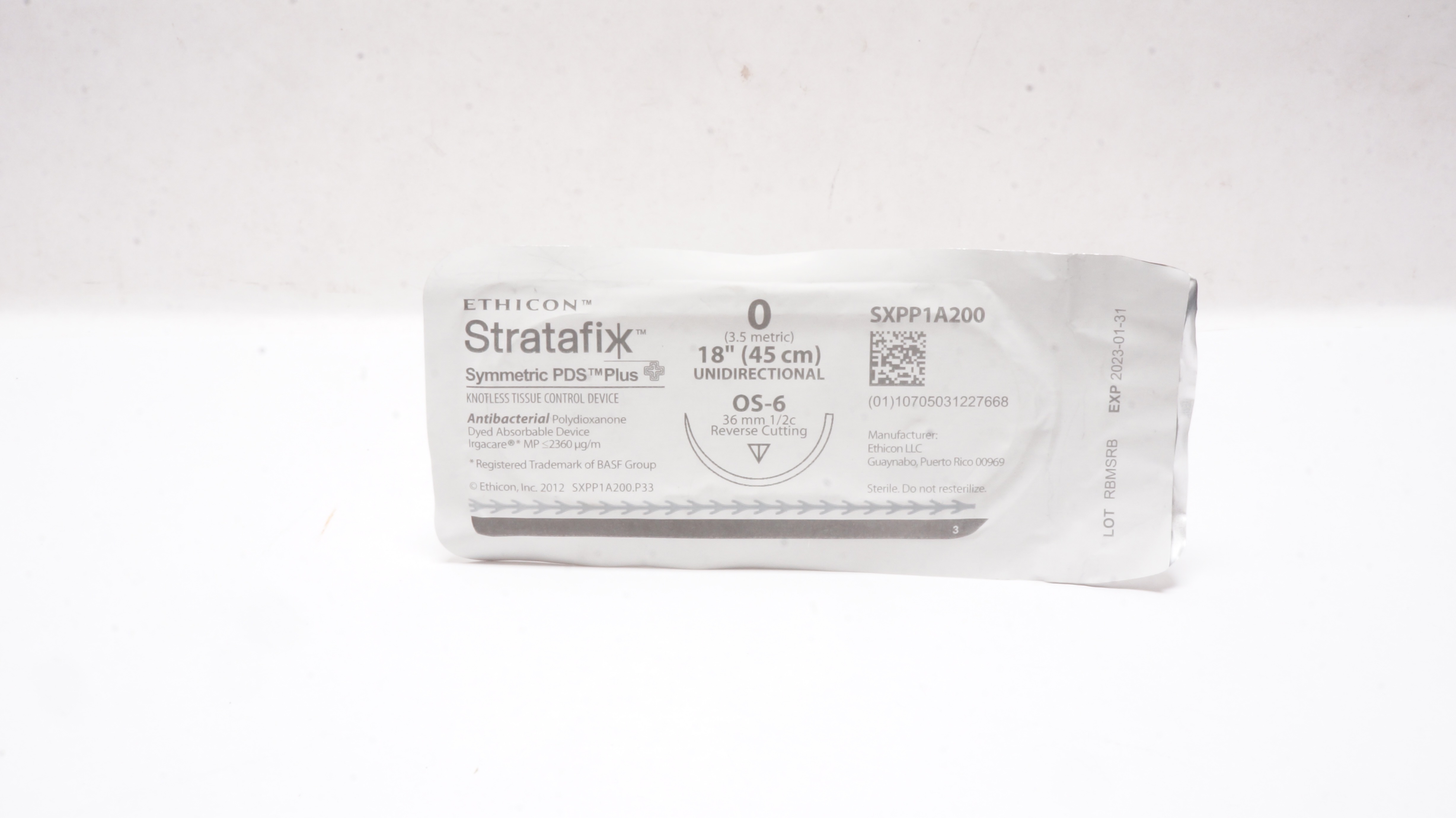 Ethicon SXPP1A200 0 Stratafix Symmetric PDS Plus DeviceOS-6 36mm 1/2c 18inch (x)