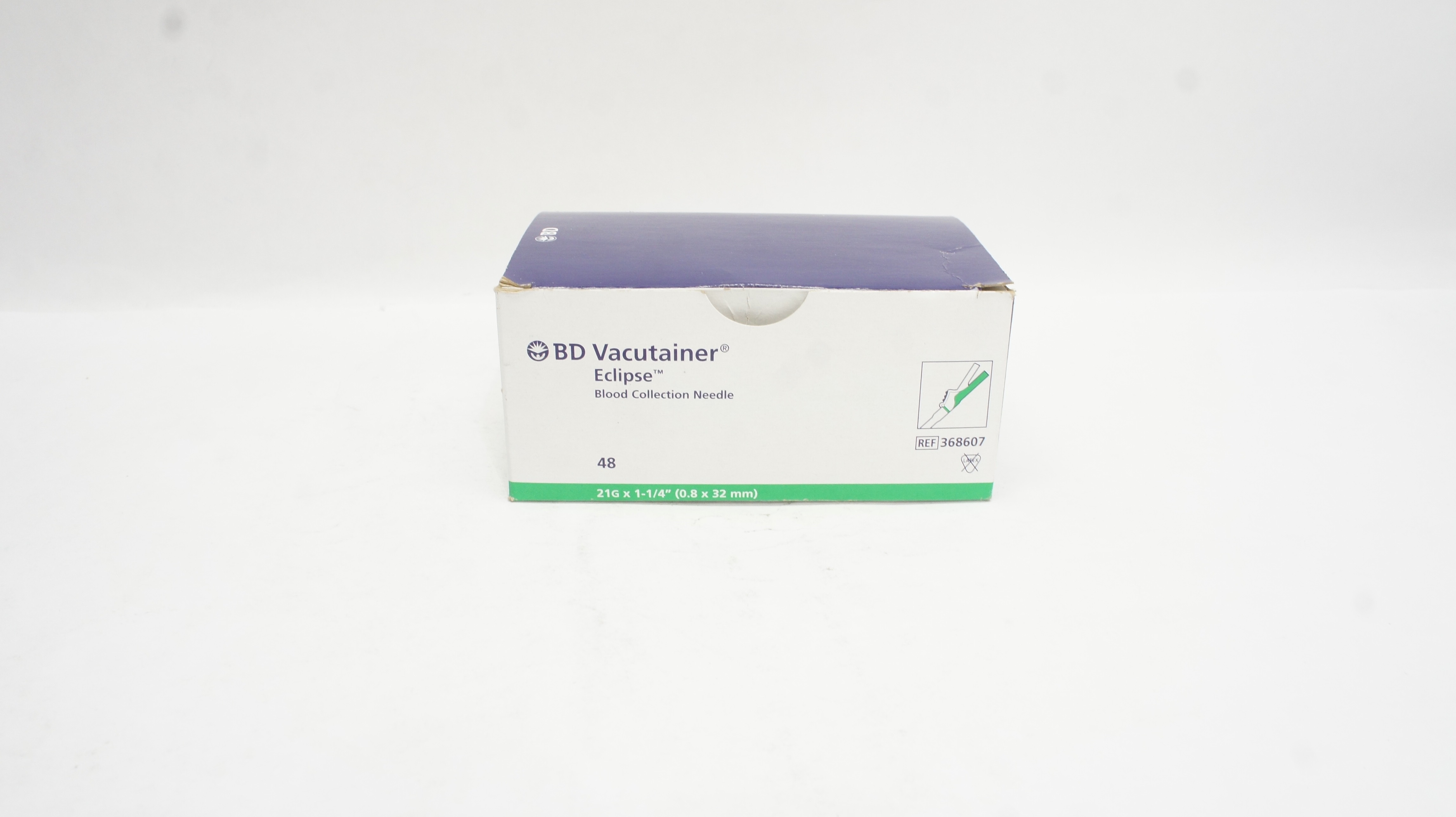 BD 368607 Vacutainer Eclipse Blood Collection Ndle 21G x 1-1/4inch(x)- Box of 48