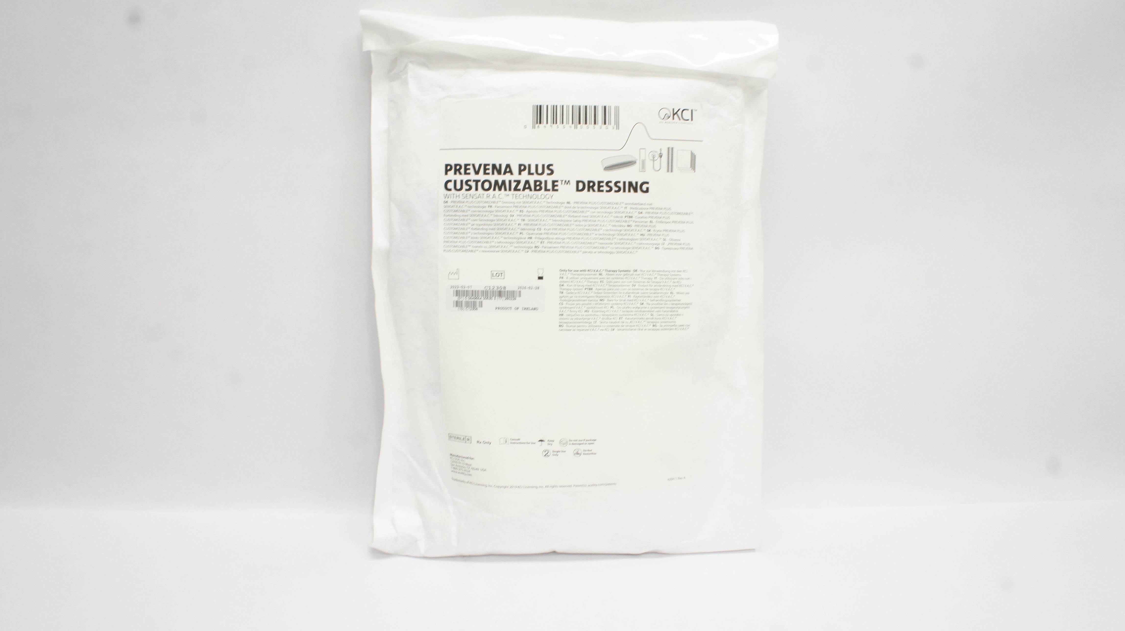 KCI Prevena Plus Customaizable Dressing with SensaT.R.A.C Technology