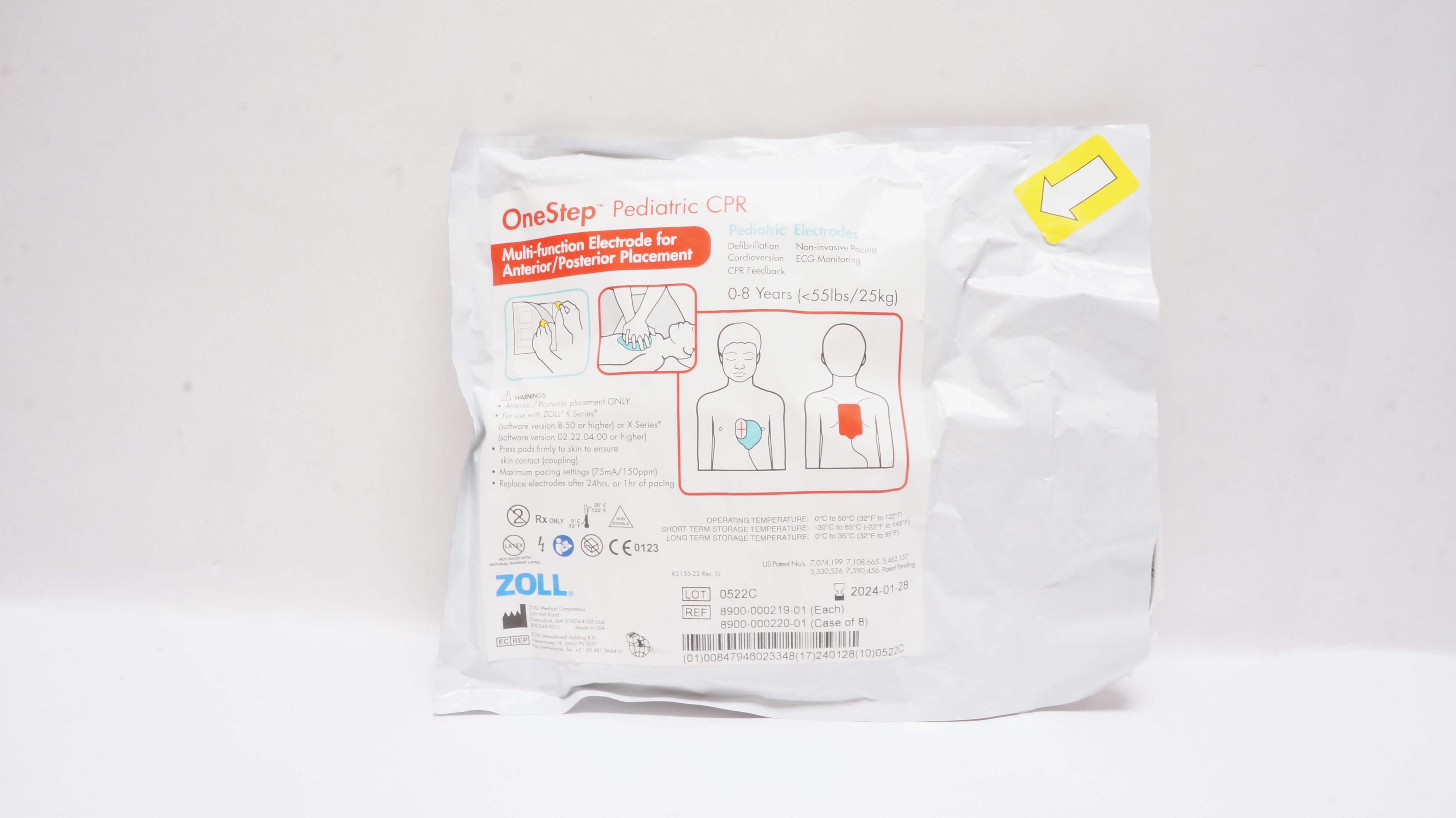 Zoll 8900-000219-01 OneStep Pediatric CPR 0-8 Years