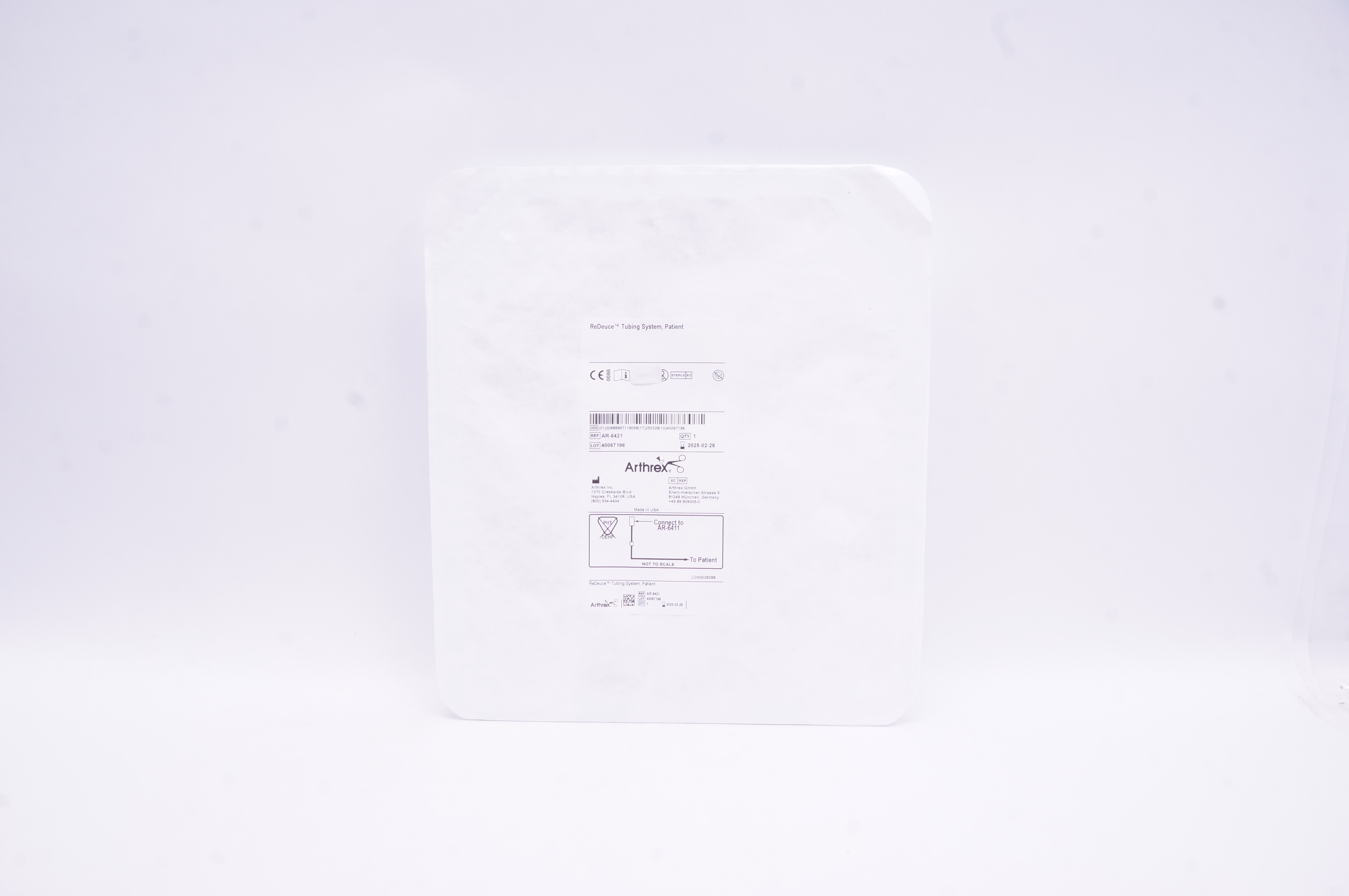 Arthrex AR-6421 ReDeuce Tubing Susyem Patient