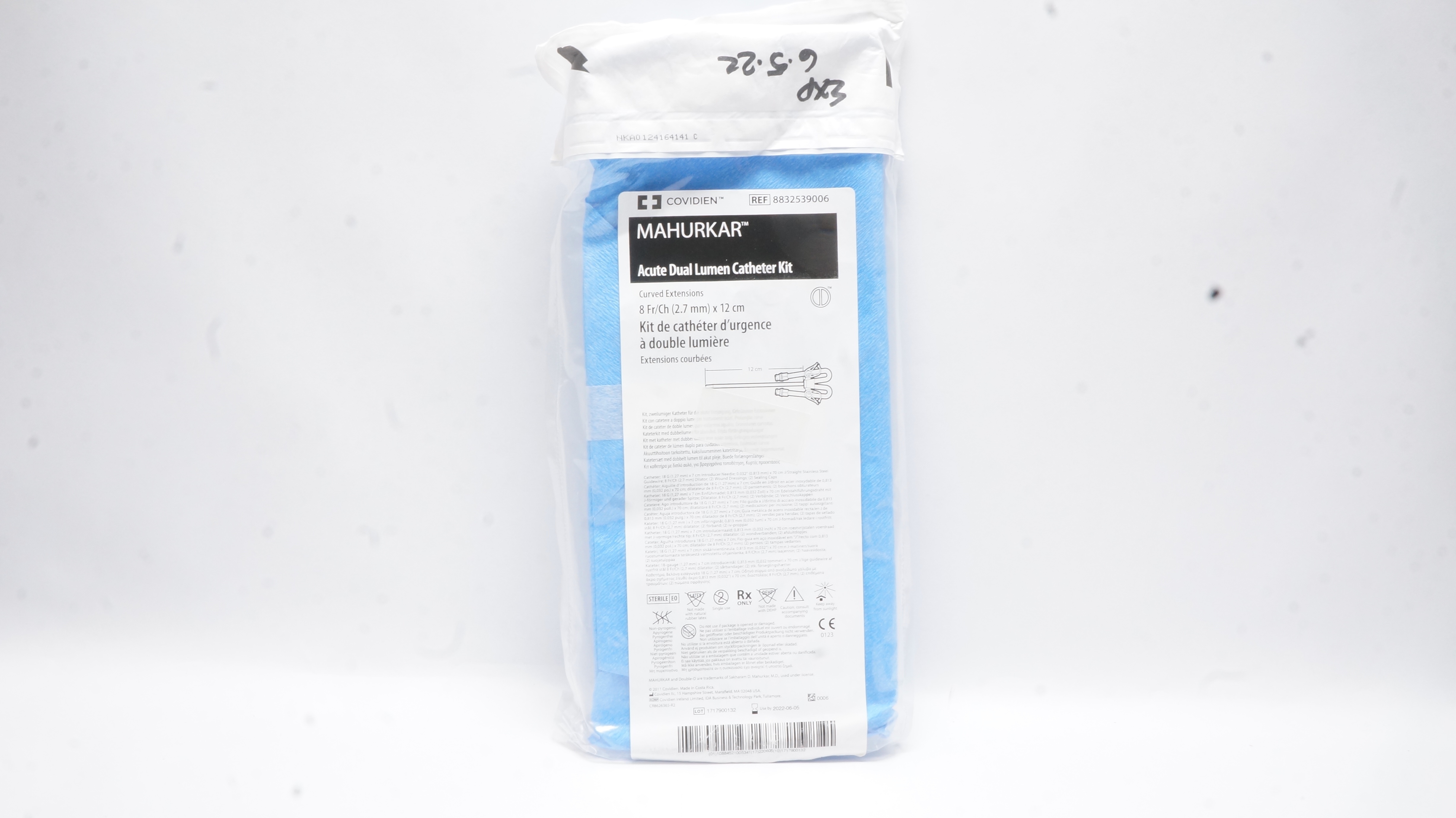 Covidien 8832539006 Acute Dual Lumen Cath. Kit 8Fr/Ch x 12cm (x)