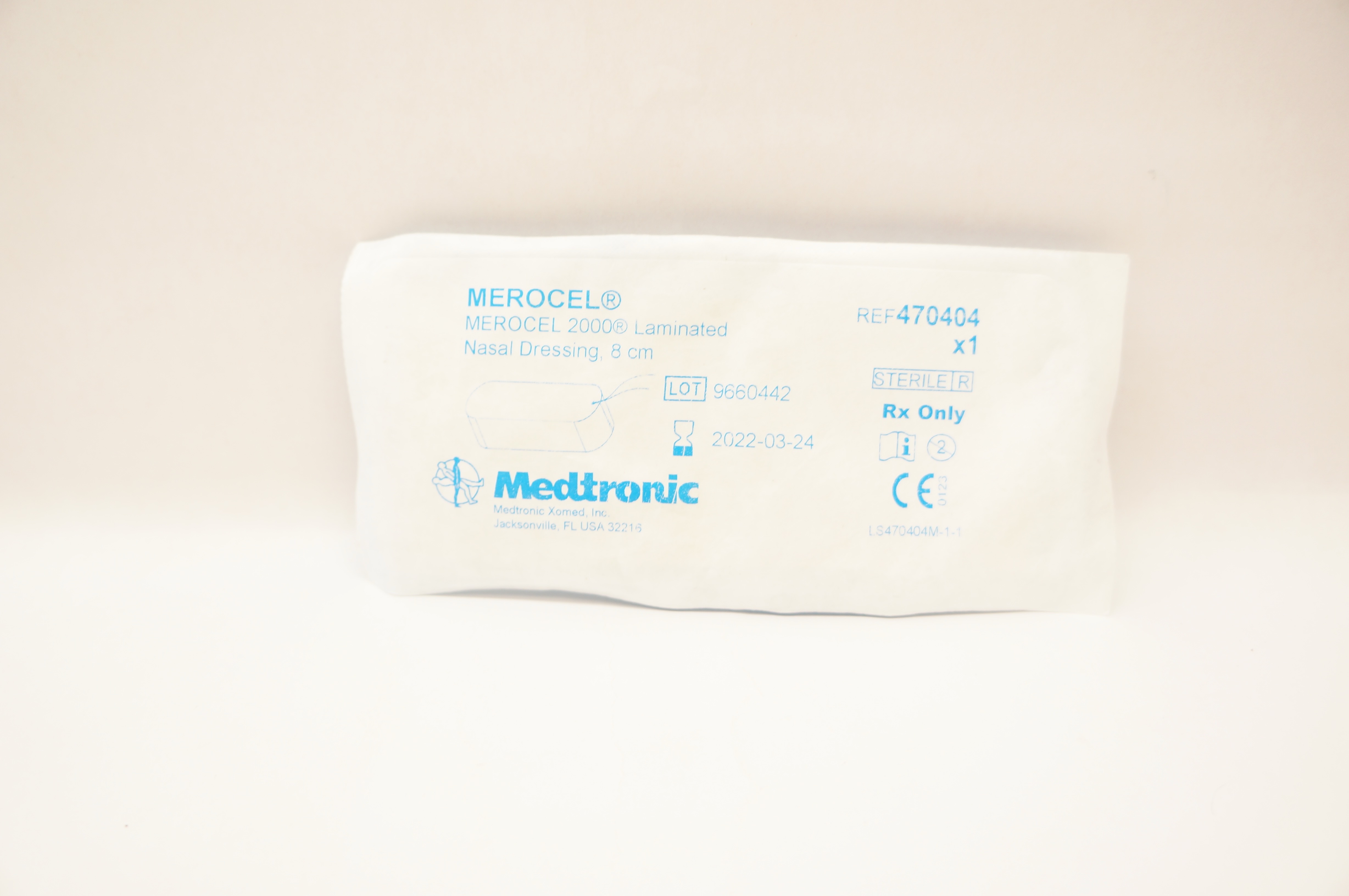 Medtronic 470404 MEROCEL 2000 Laminated Nasal Dressing 8cm (x)