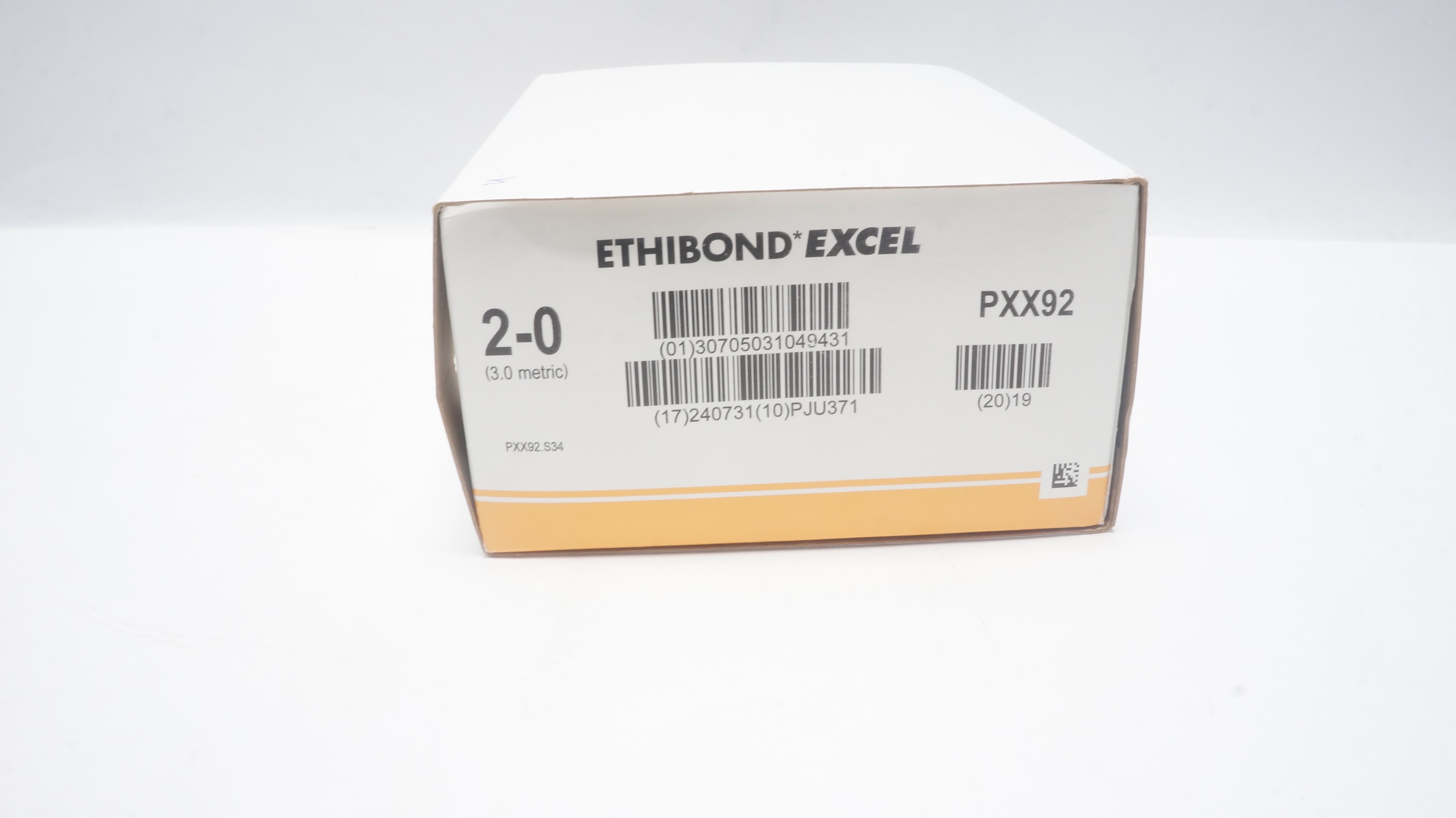 Ethicon PXX92 2-0 ETHIBOND EXCEL, SH-1, 22mm 1/2c Taper, 30inch (x) - Box of 4