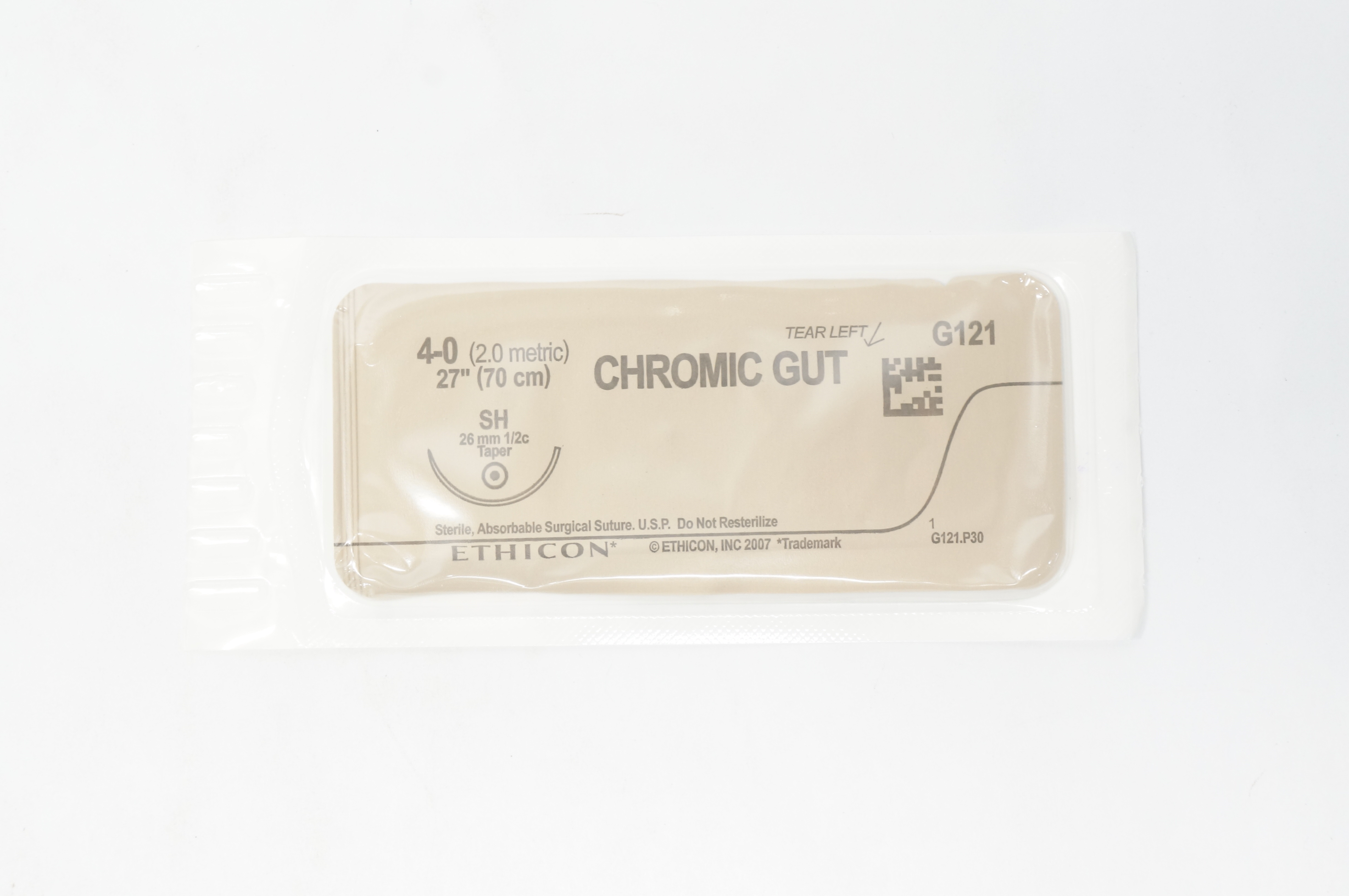 Ethicon G121 4-0 Chromic Gut SH 26mm 1/2c Taper 27inch (x)
