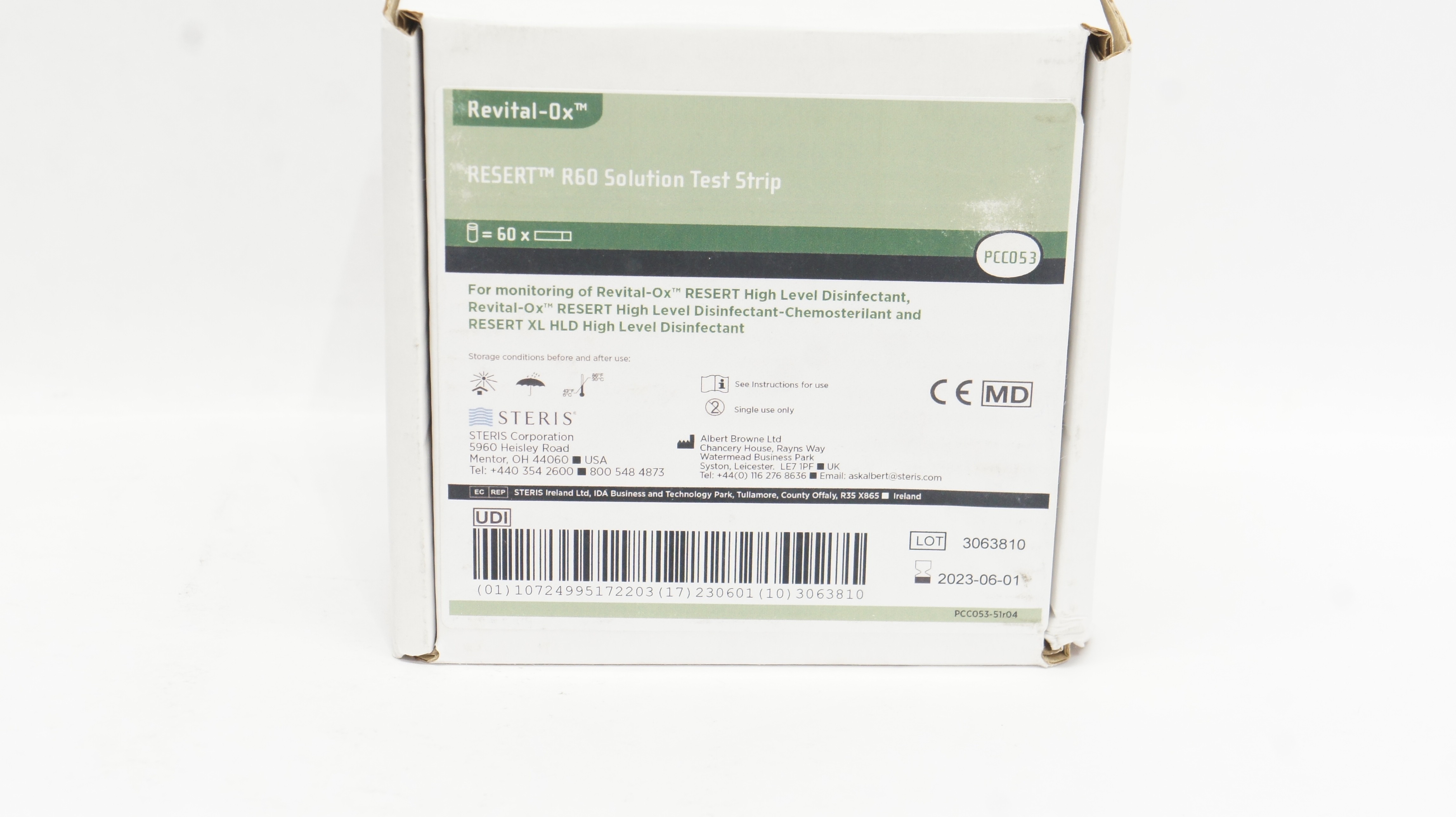 Steris PCC053 Revital-Ox RESERT R60 Solution Test Strip (x) - Box of 60