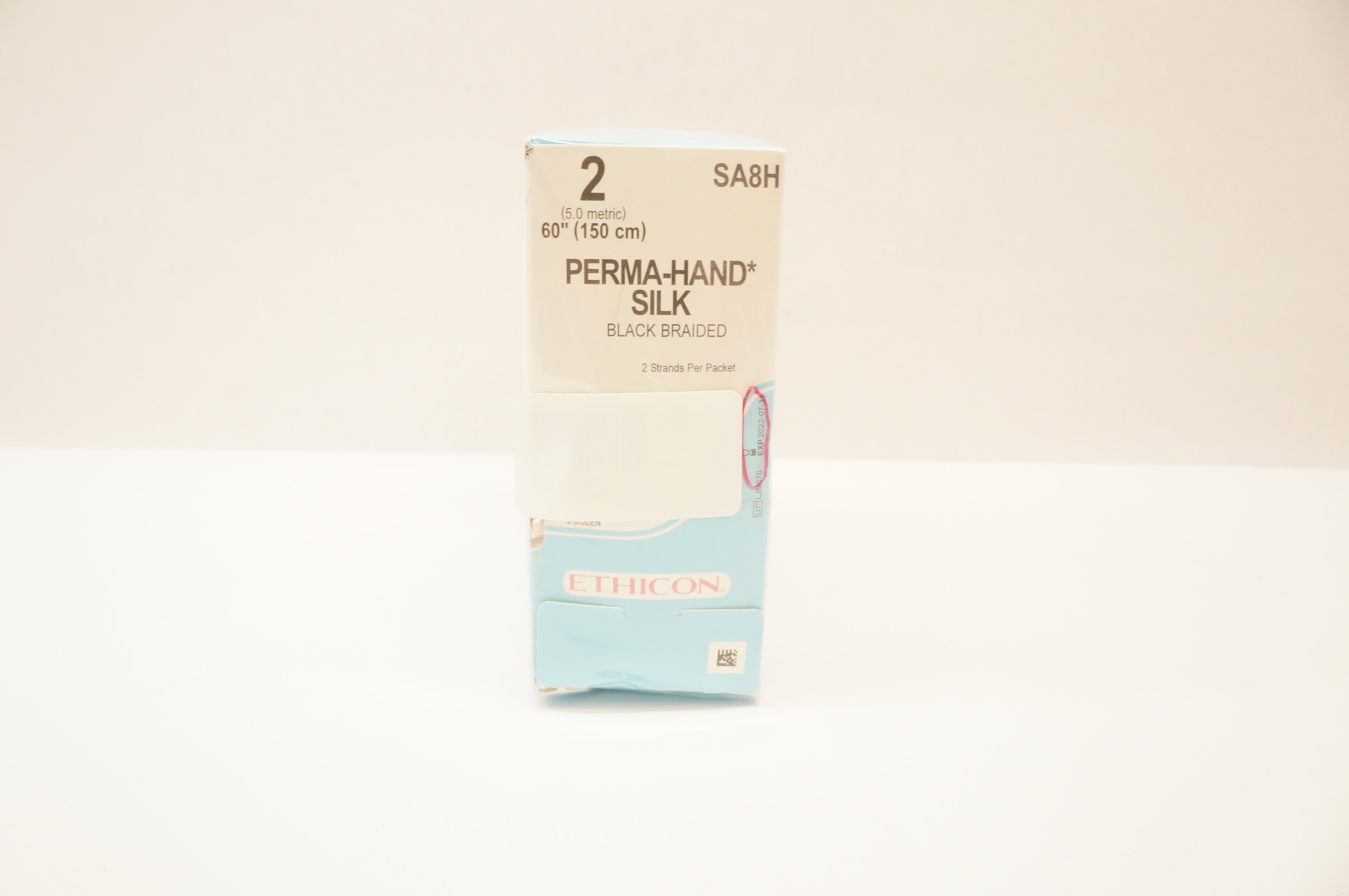 Ethicon SA8H 2 Perma-Hand Silk 60inch, 2 Strands Per Pack (x) - Box of 36