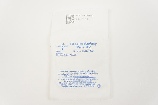 Medline DYND73021 Sterile Safety Pins #2, Medium