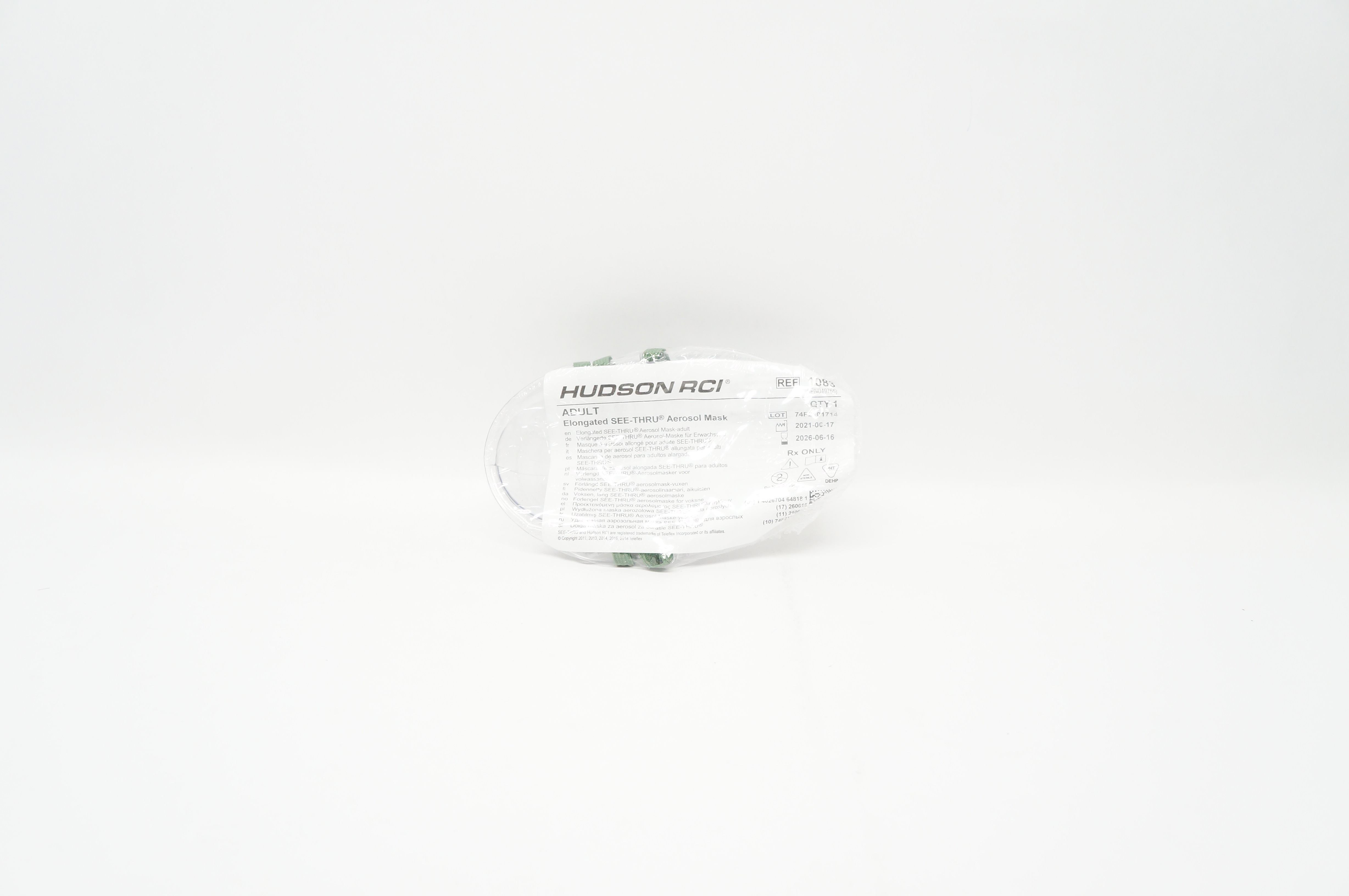 Teleflex 1083 Hudson RCI Elongated SEE-THRU Aerosol Mask Adult