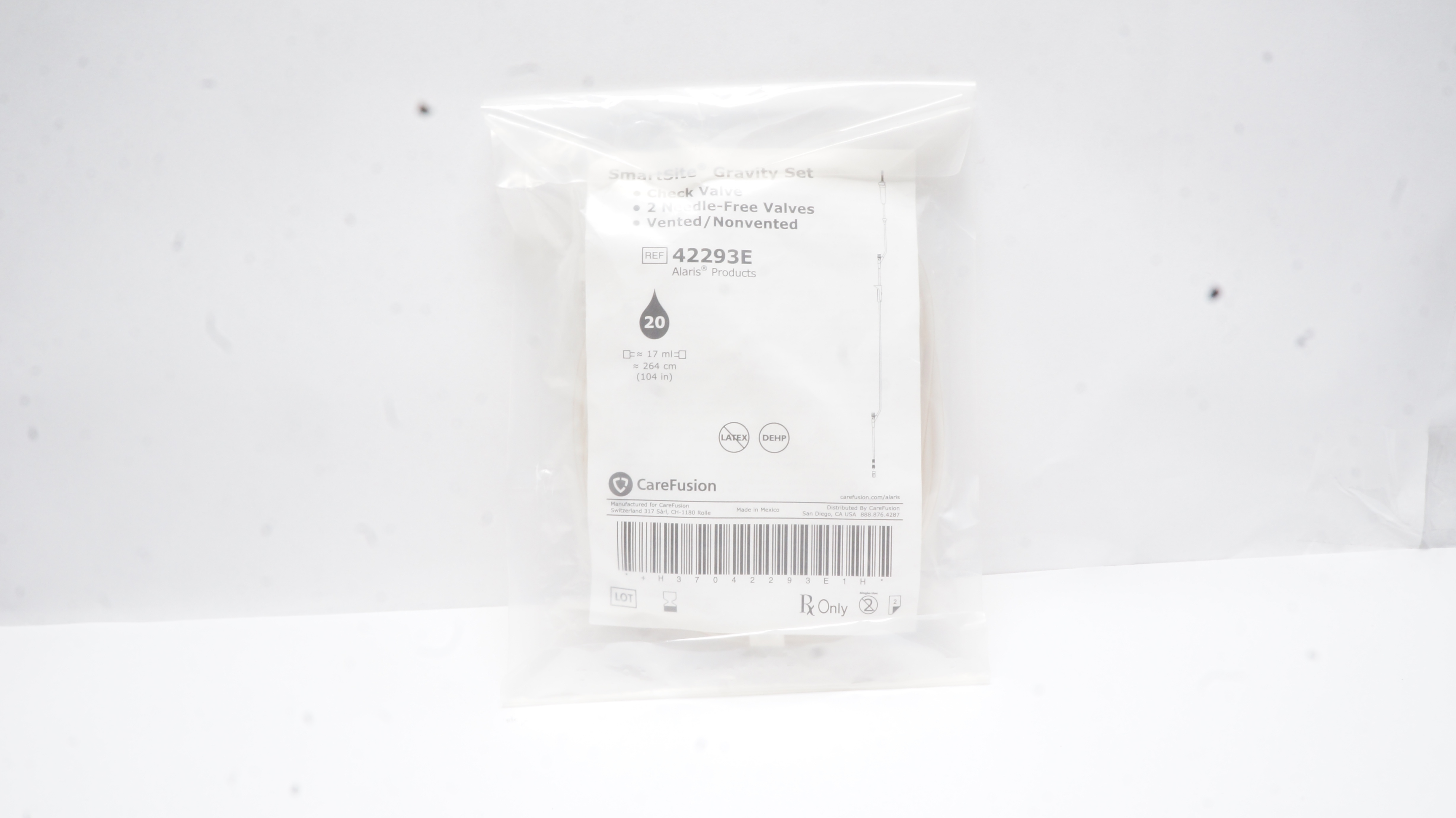 CareFusion 42293E SmartSite Gravity Set 17ml x 104inch 20Drops/ml (x)