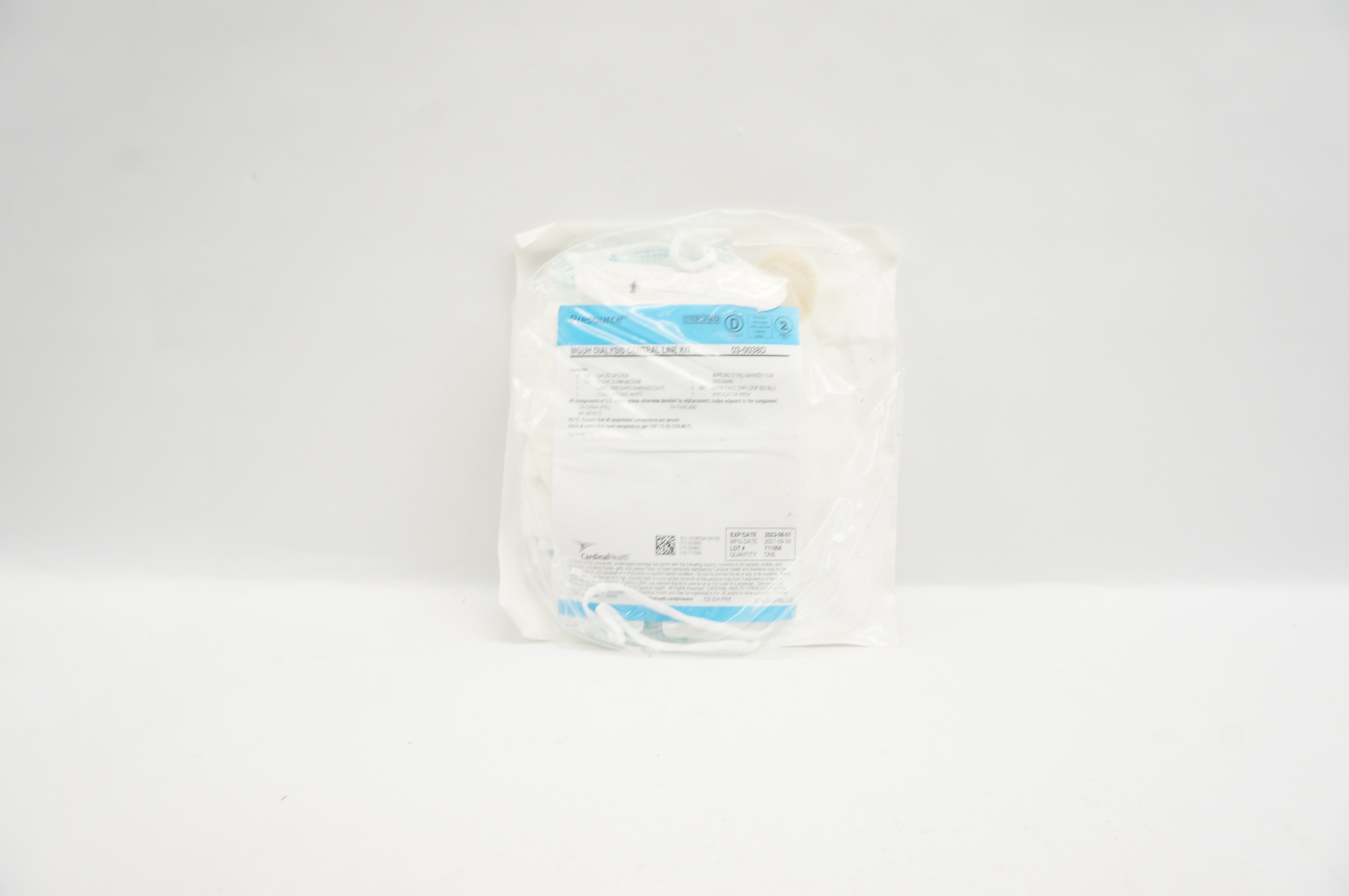 Cardinal Health 03-0038D Presourse MGUH Dialysis Central Line Kit
