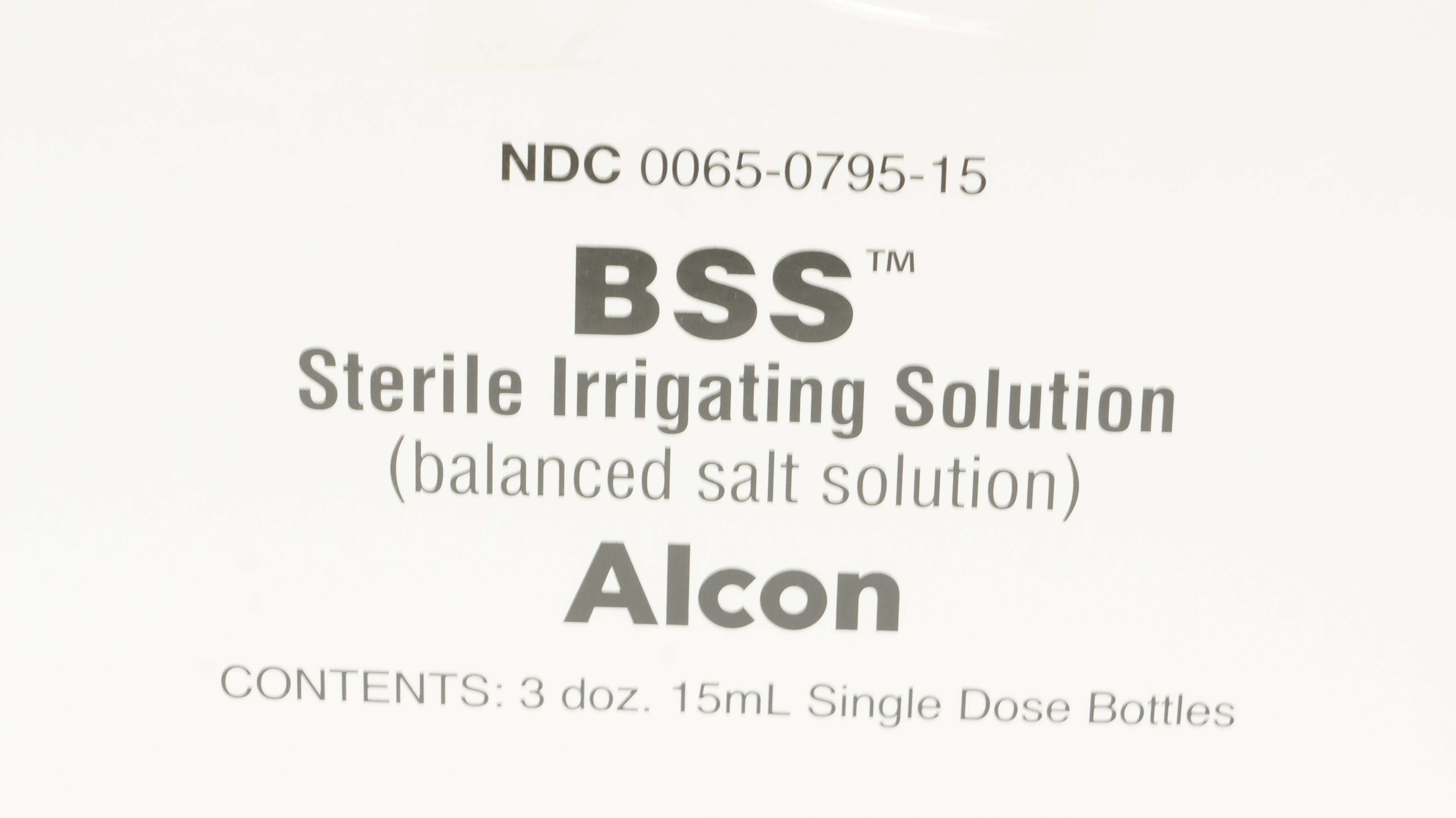Alcon BSS Sterile Irrigating Solution 15mL Single Dose Bottles - Case of 3
