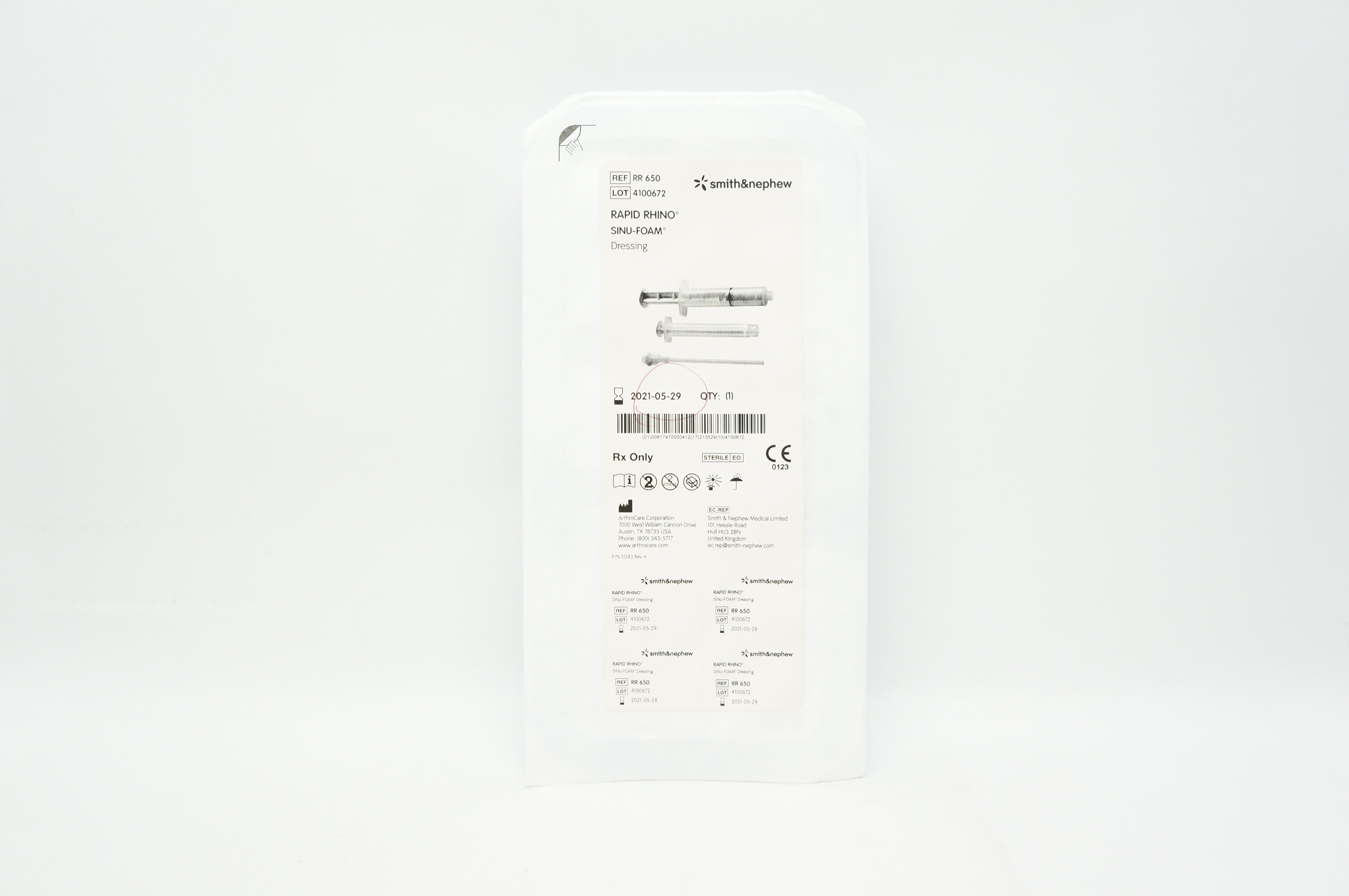 ArthroCare RR650 Rapid Rhino Sinu-Foam Dressing (x)