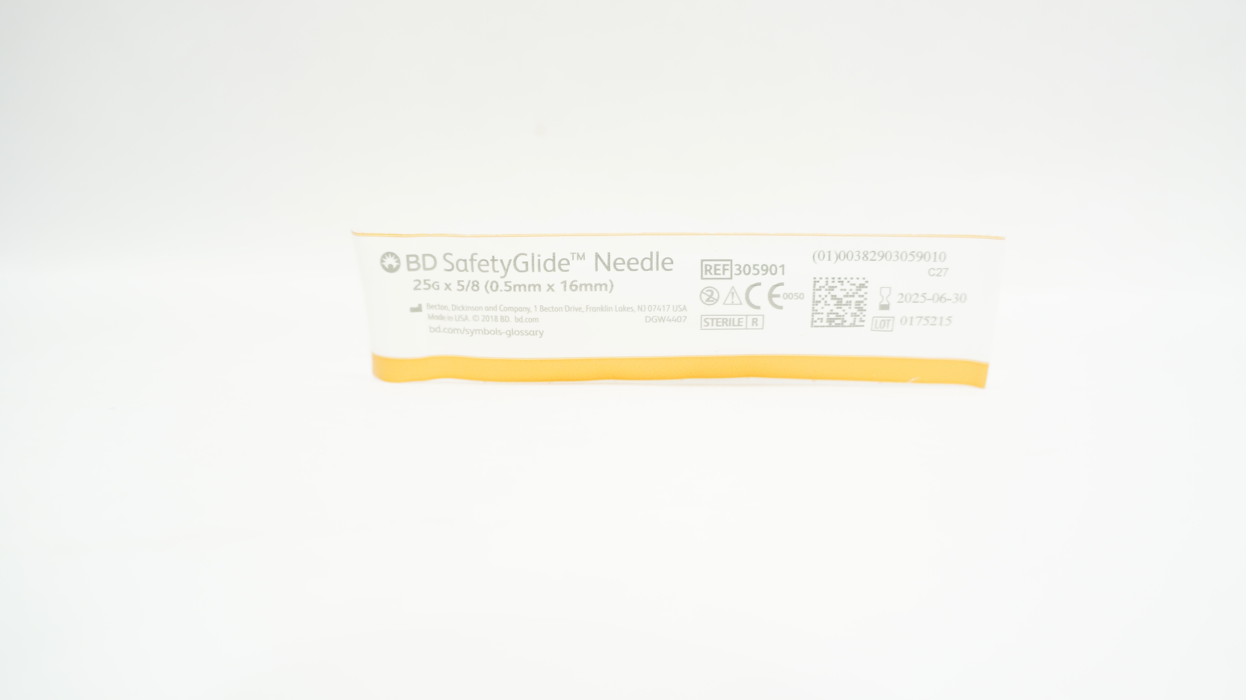BD 305901 SafetyGlide Ndle 25G x 5/8inch