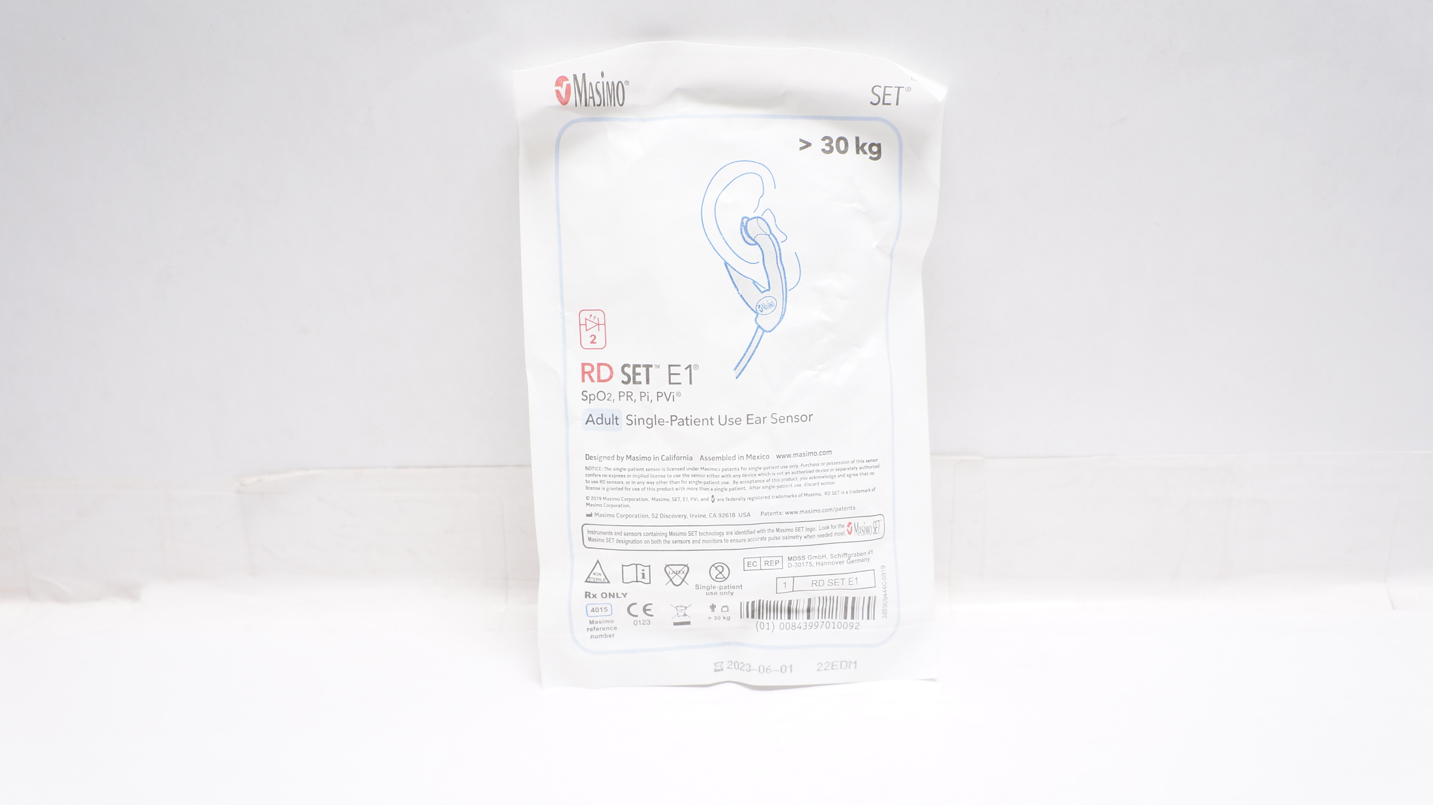 MasimoSet 4015 RD Set E1 Sp02, PR, Pi, PVi° Adult, >30kg (x)