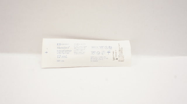 Covidien 412SG Monoject Enteral Syringe W/Tip Cap 12mL