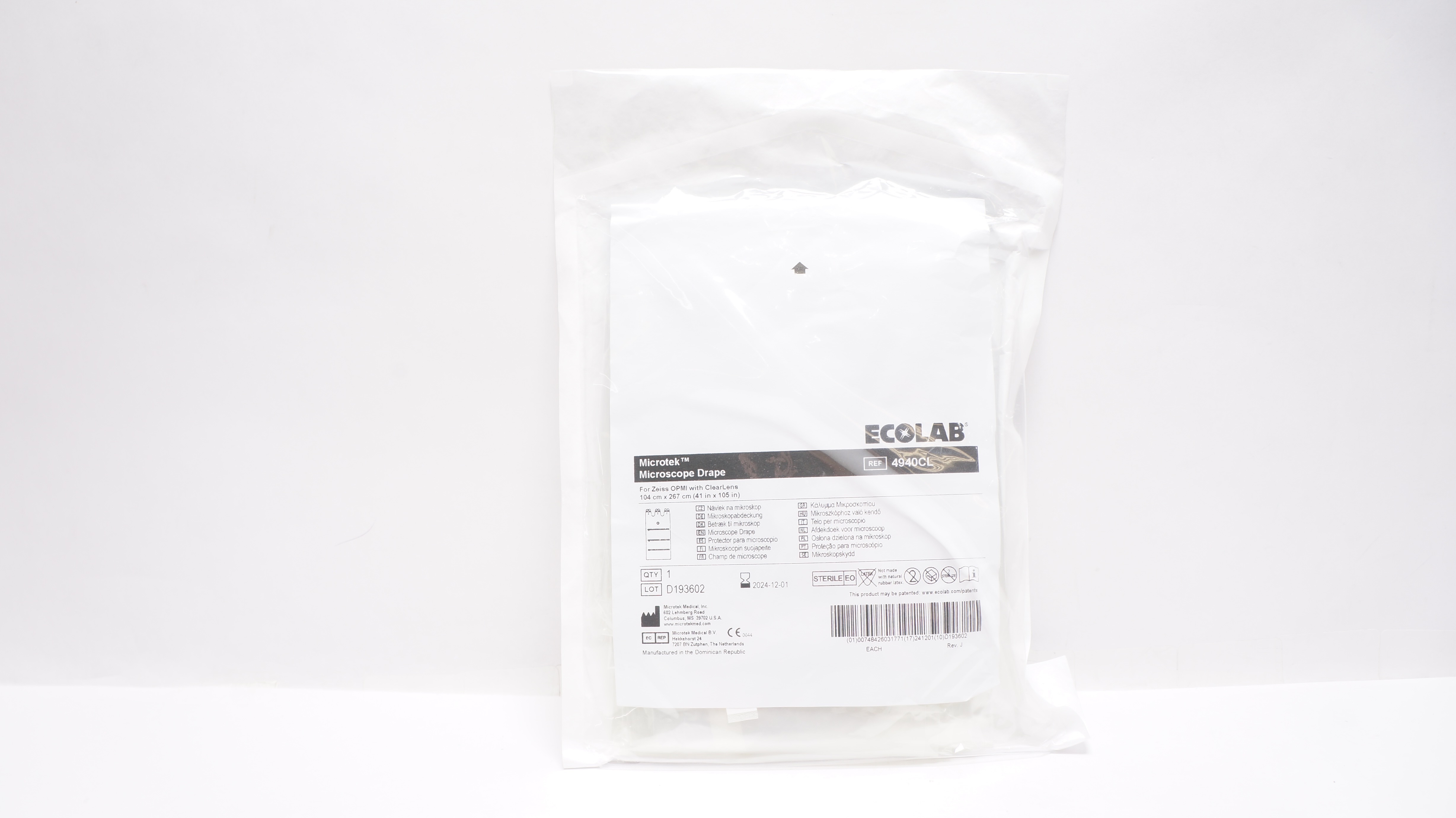Microtek Medical 4940CL Microscope Drape