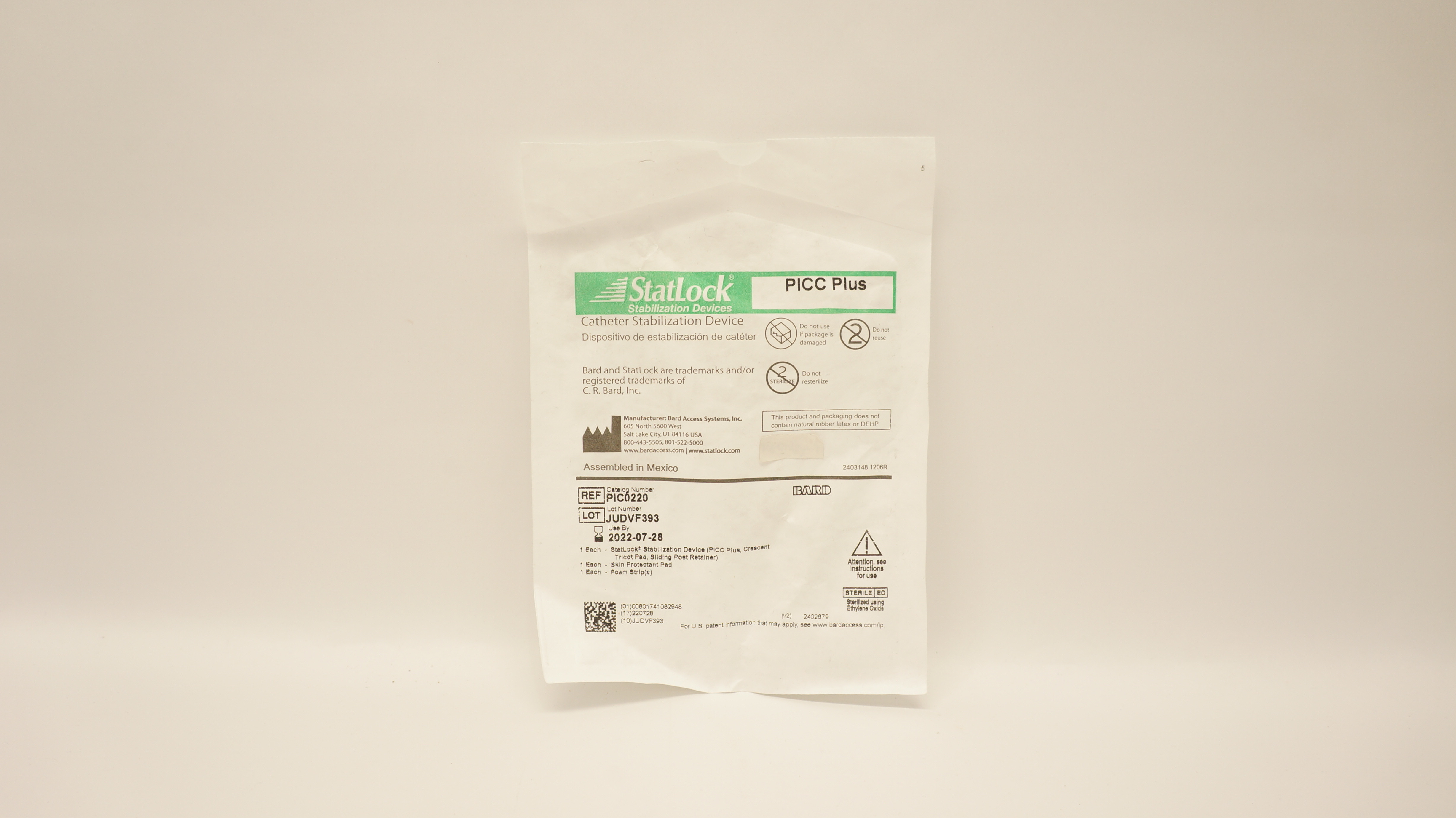 Bard PIC0220 StatLock Cath. Stabilization Device PICC Plus (x)