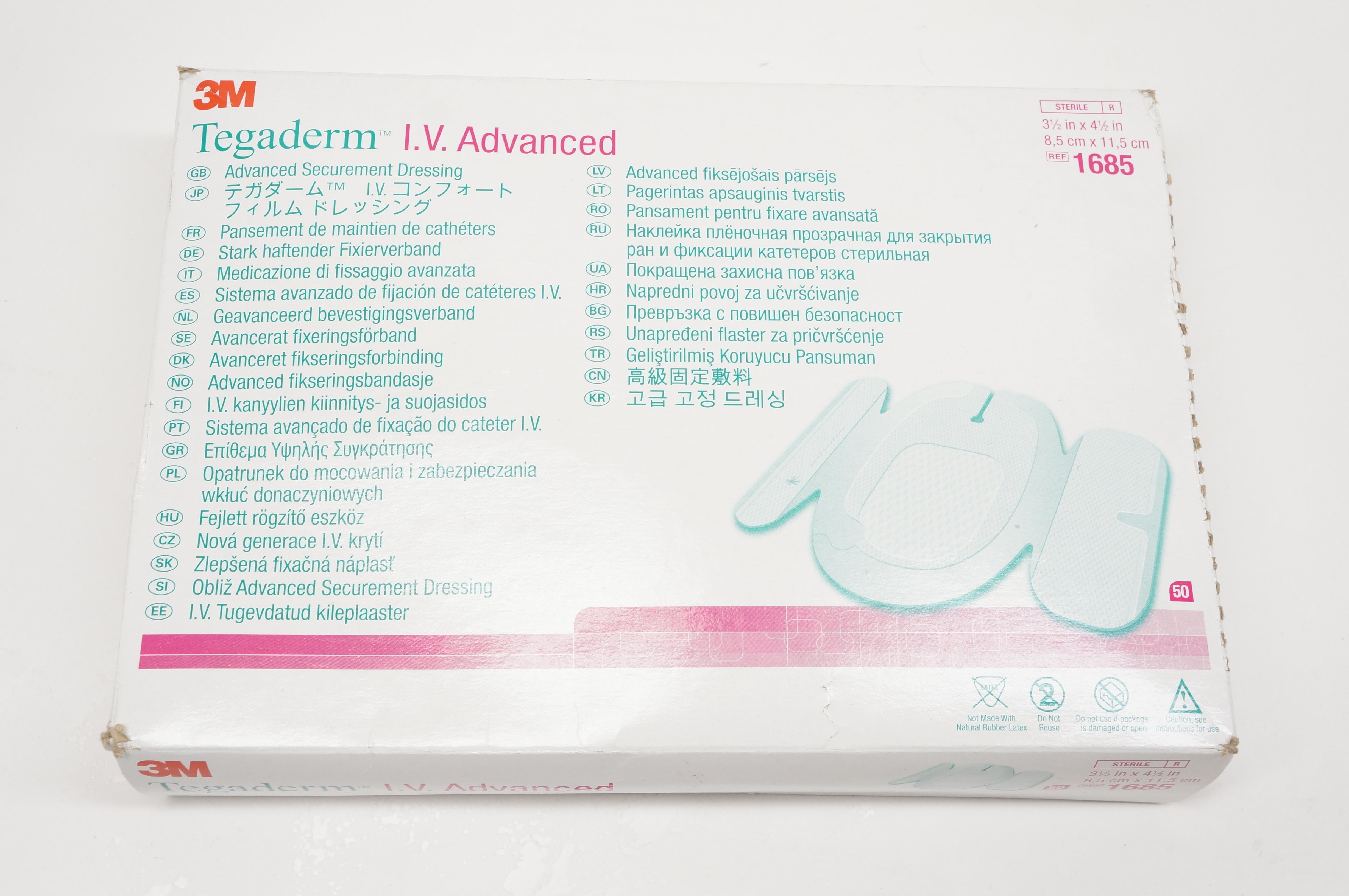 3M 1685 Tegaderm I.V. Advanced 3-1/2inch x 4-1/2inch