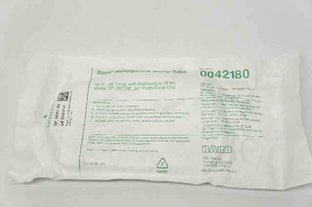 Bard 0042180 Nasogastric Sump Tube 18Fr. x 48inch (x)