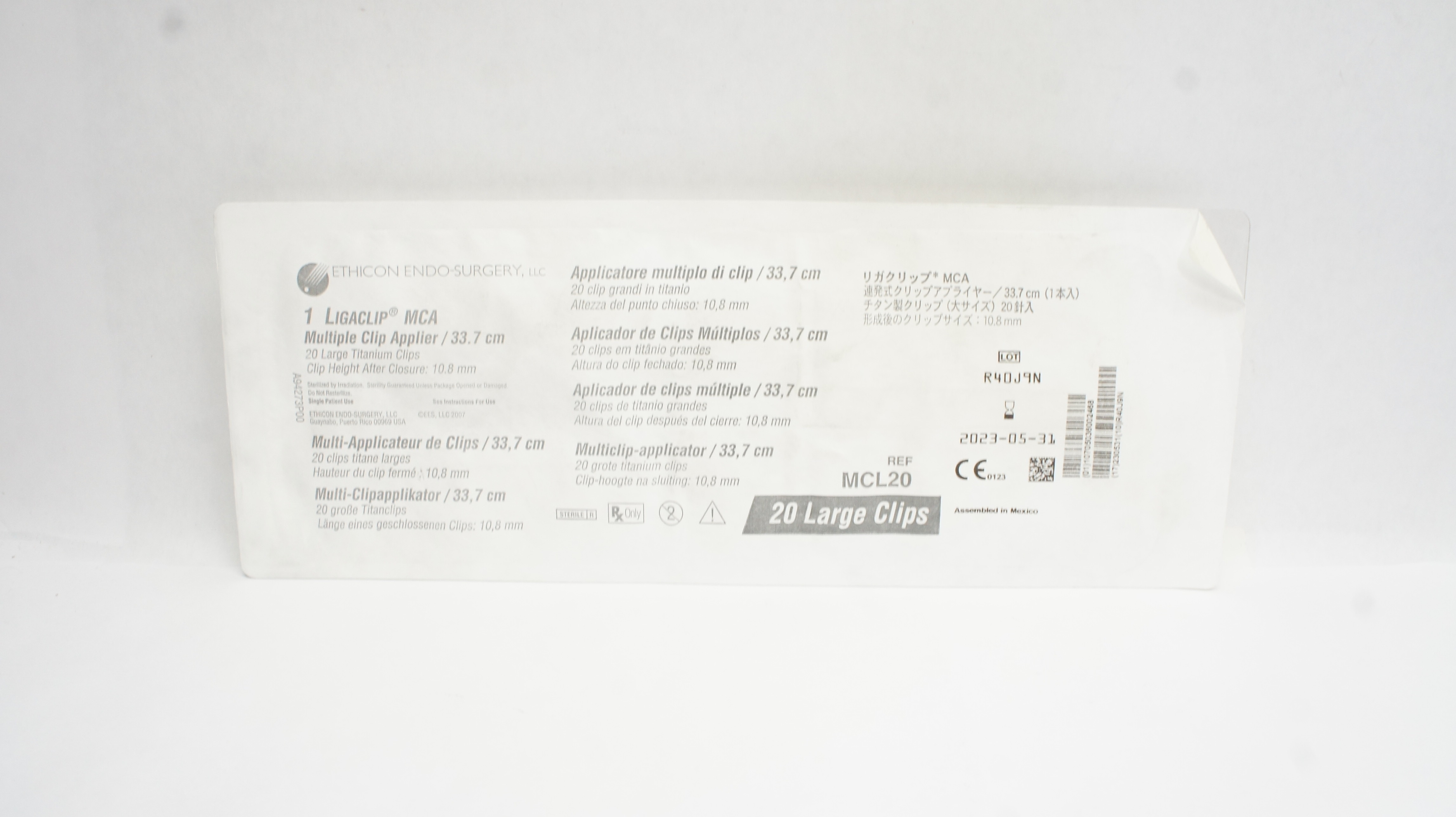 Ethicon MCL20 Ligaclip MCA Multiple Clip Applier 20 Large (x)
