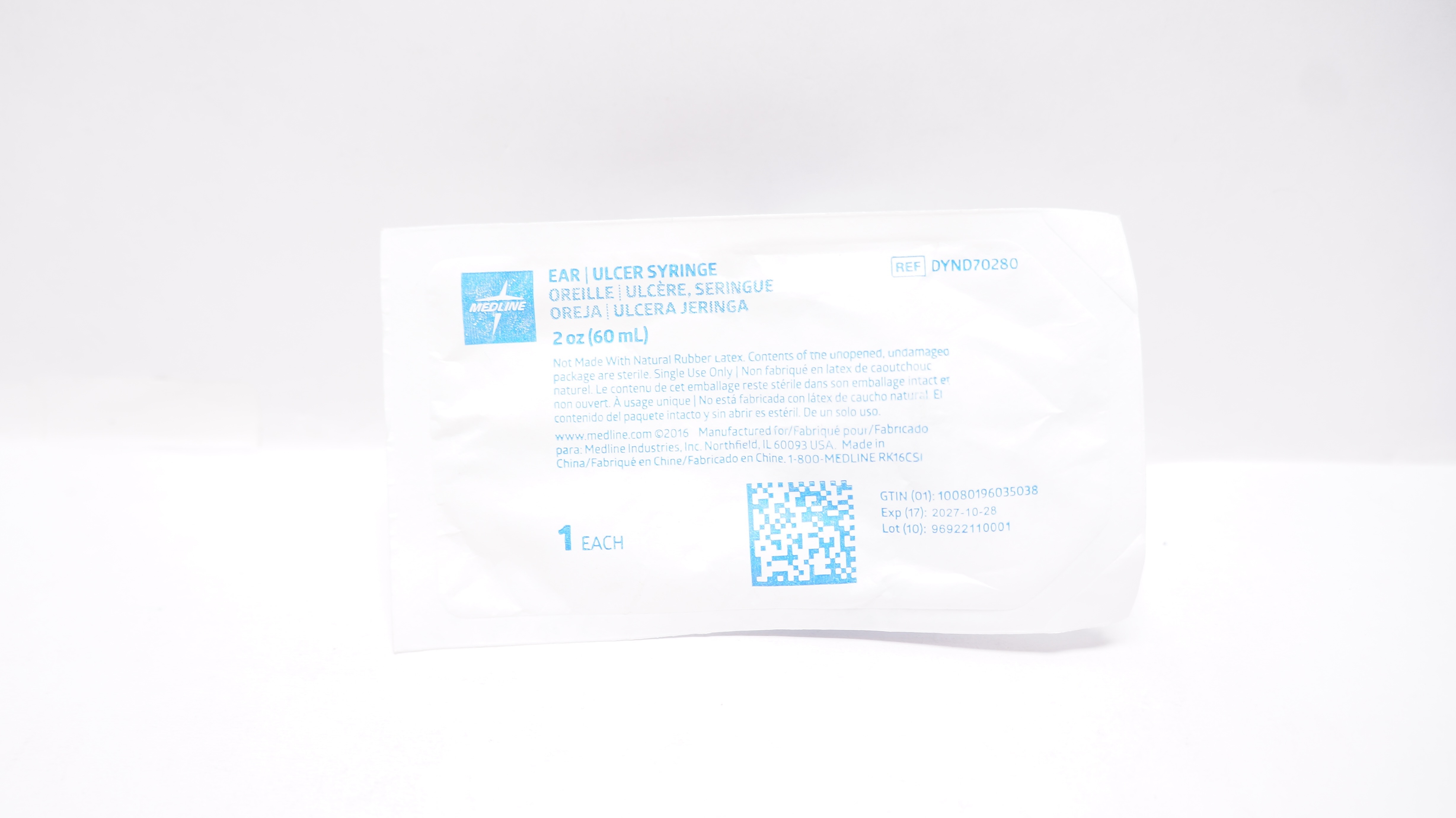 Medline DYND70280 Ear / Ulcer Syringe 2oz