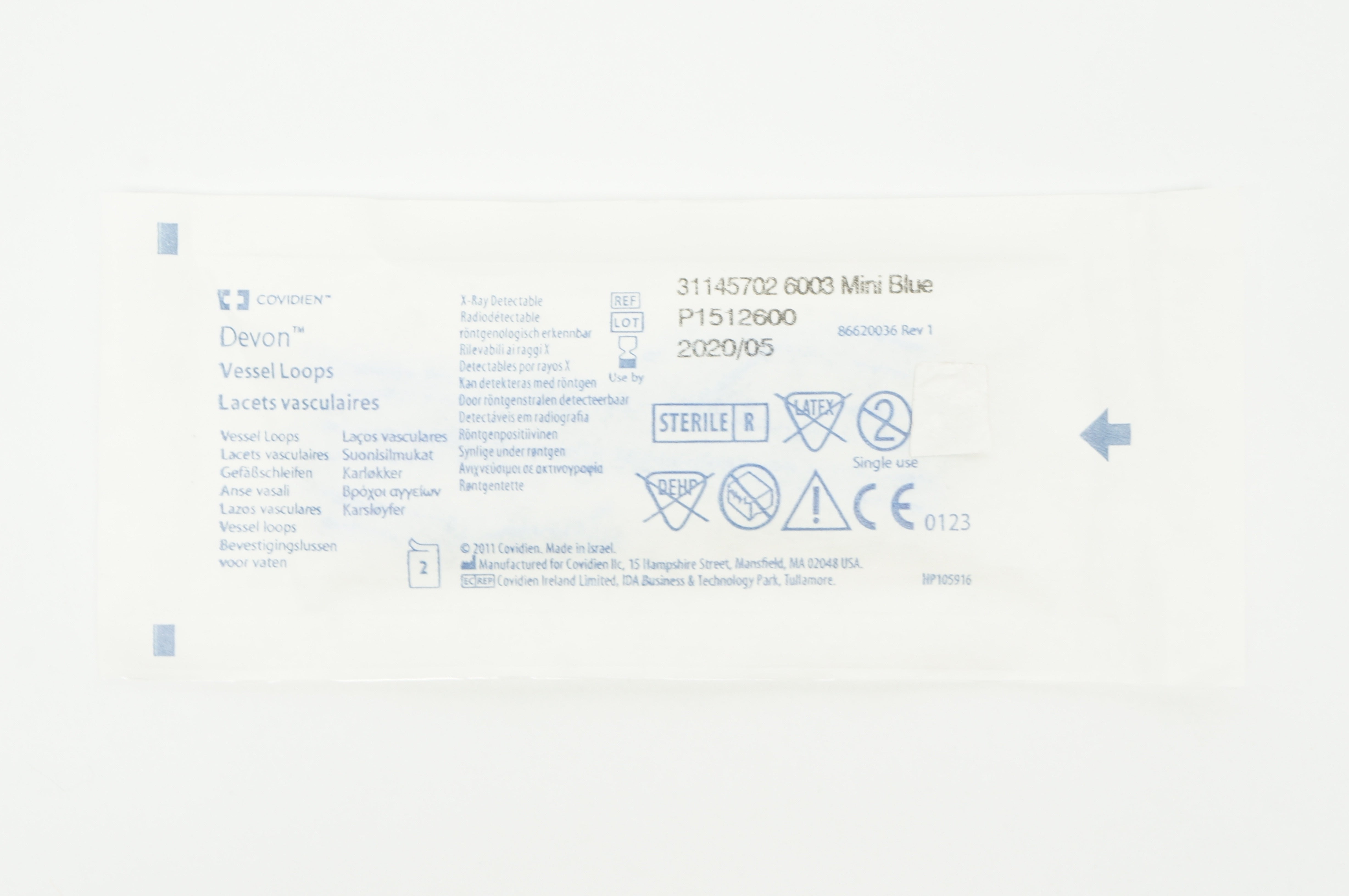 Covidien 31145702 Devon Vessel Loops (x) -  Packet of 2