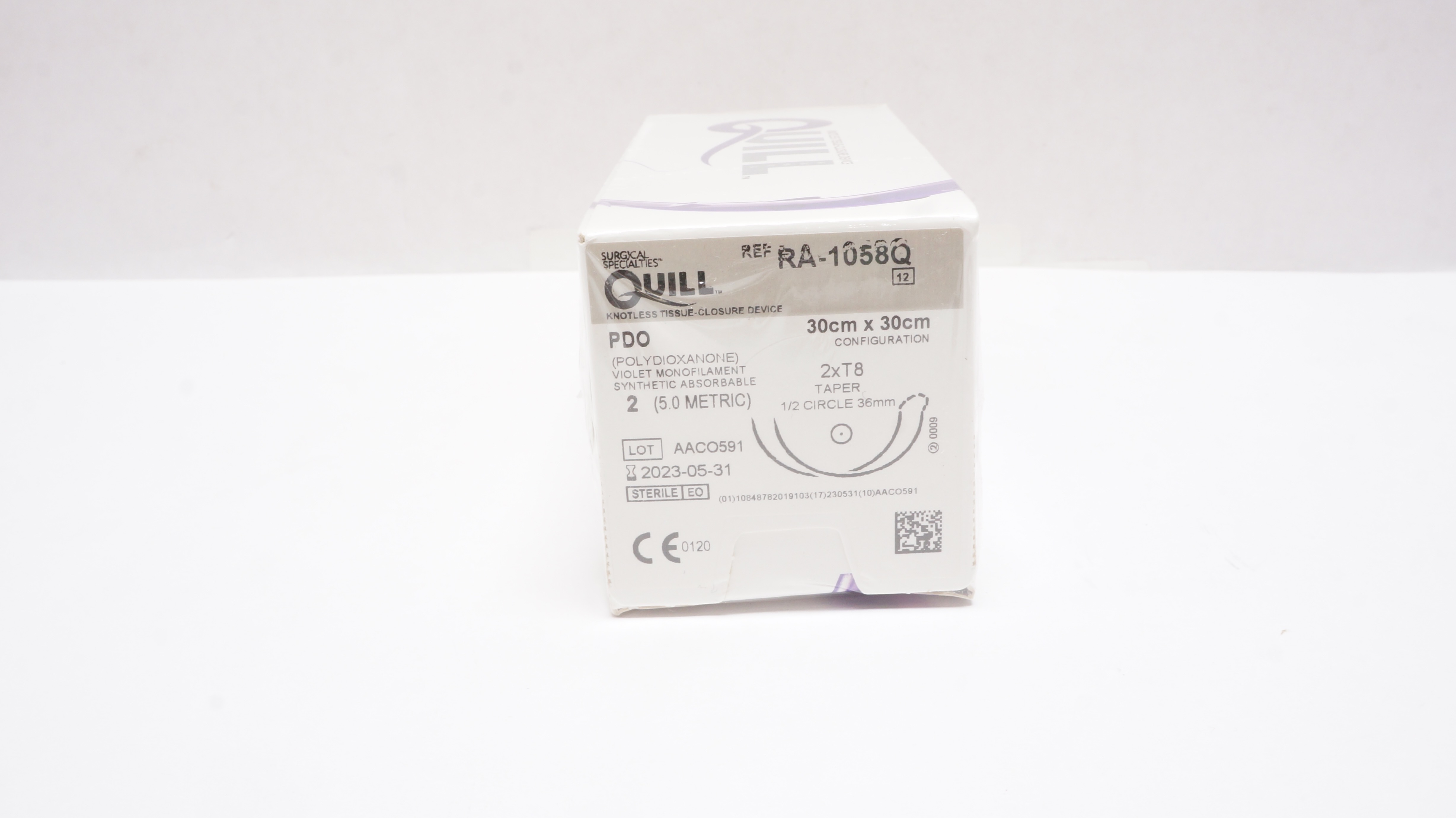 Quill RA-1058Q 2 Tissue-Closure Device 2xT8 Taper 1/2 Circle 36mm(x) - Box of 12