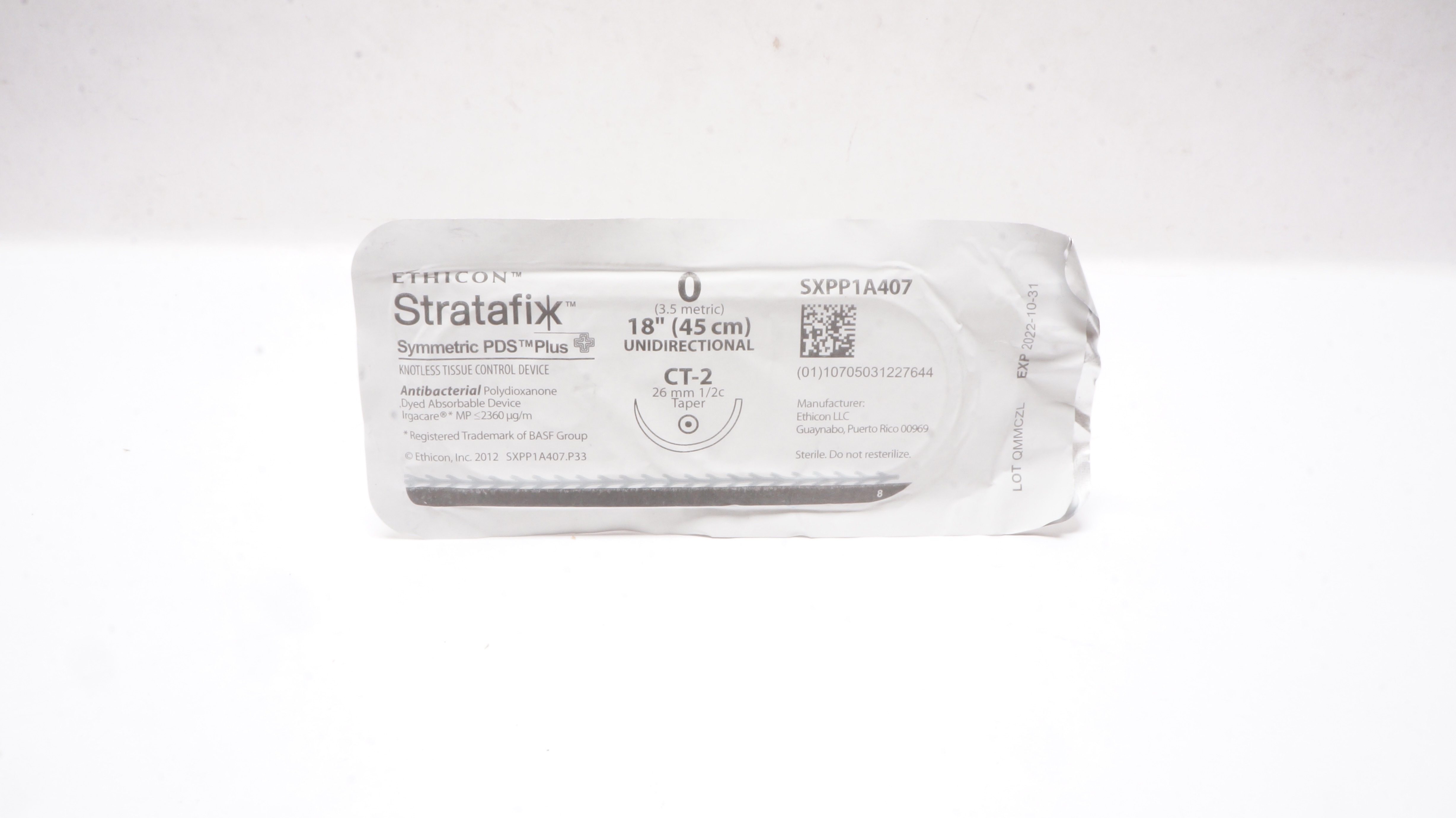 Ethicon SXPP1A407 0 Stratafix Symmetric PDSP+Stre CT-2 26mm 1/2c Taper 18inch(x)