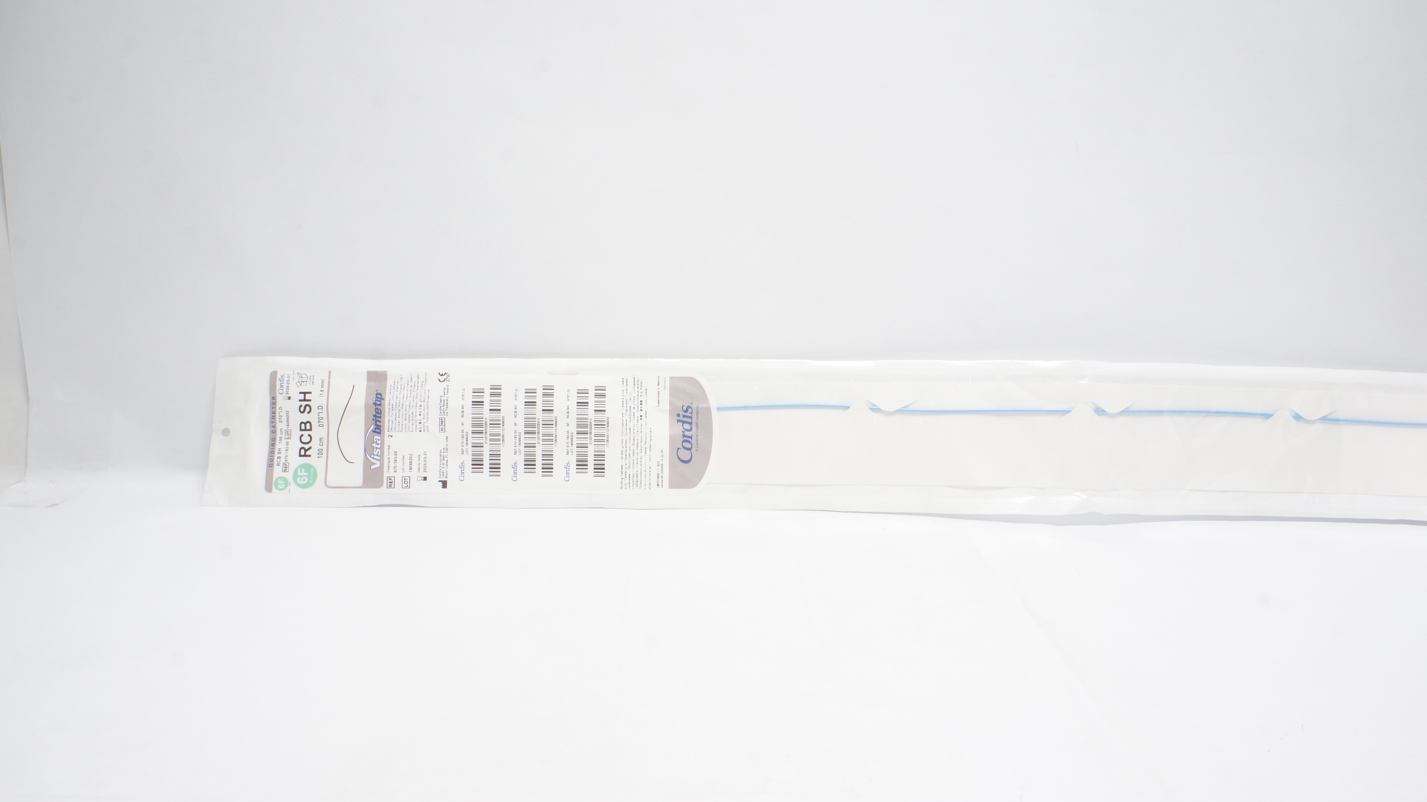 Cordis 670-183-00 RCB SH Guiding Cath. 100cm x .070In 6F (x)