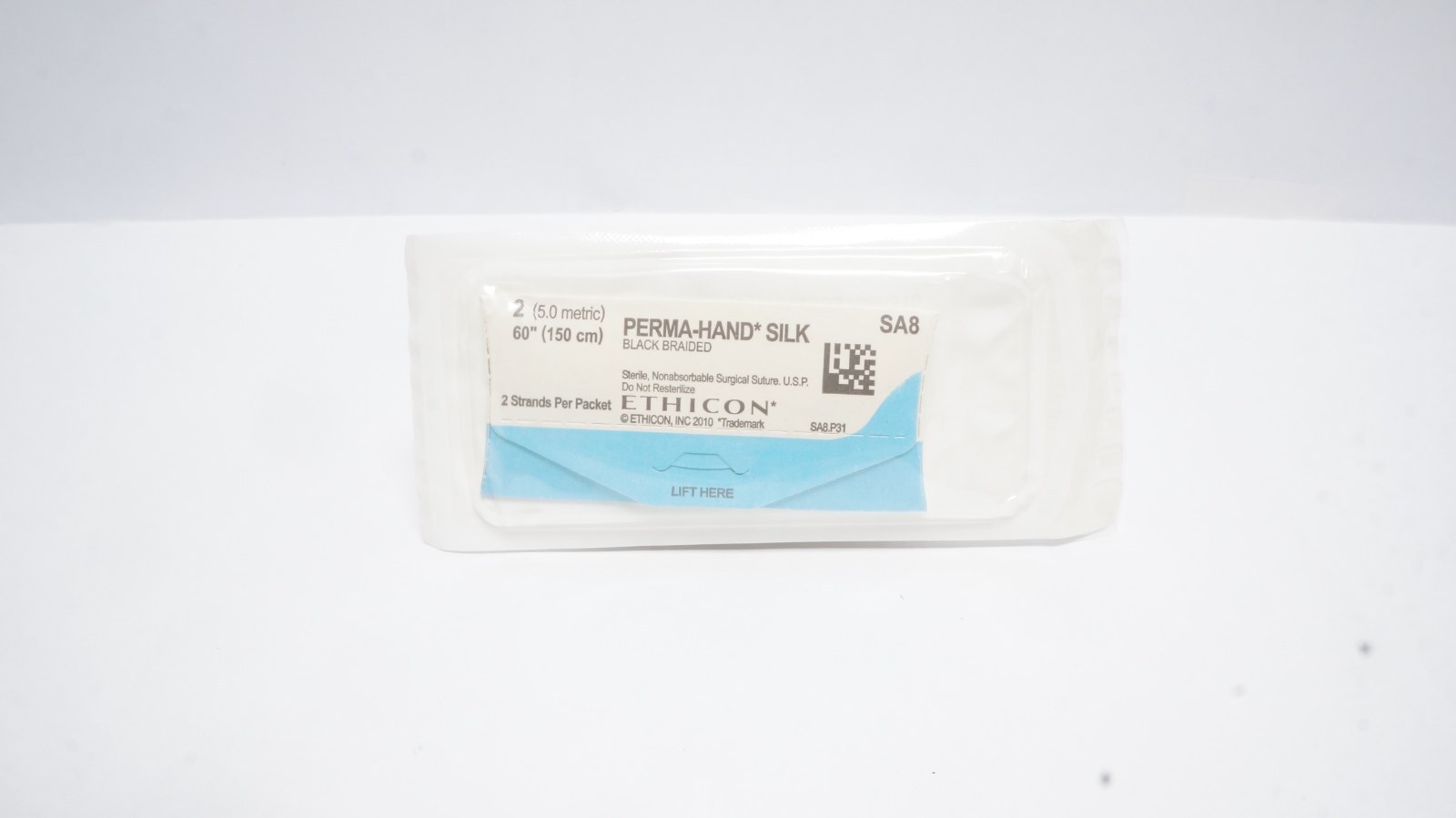 ETHICON SA8.P31 PERMA-HAND SILK Suture Size 2 Black 60"