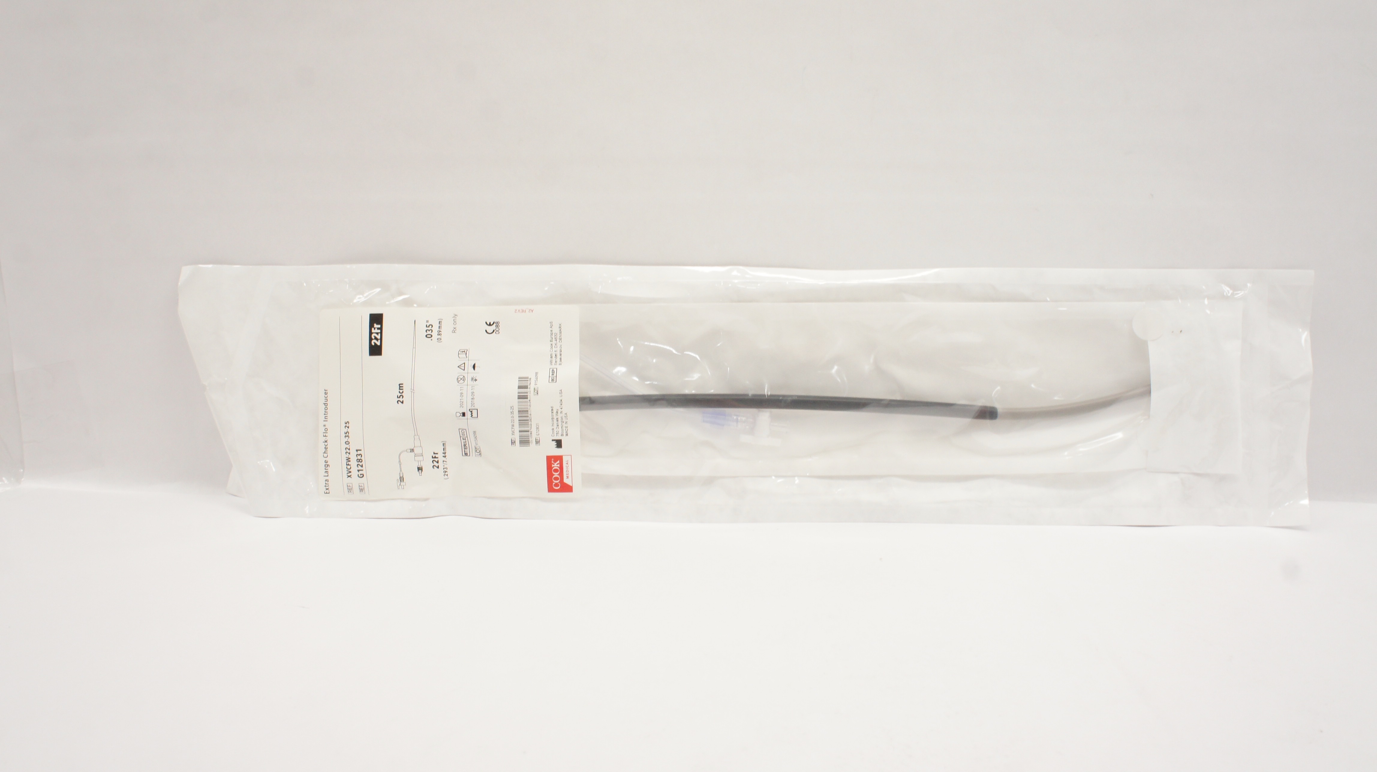 Cook Medical G12831 Extra Large Check-Flo Introducer 22Fr x 25cm x .035inch(x)