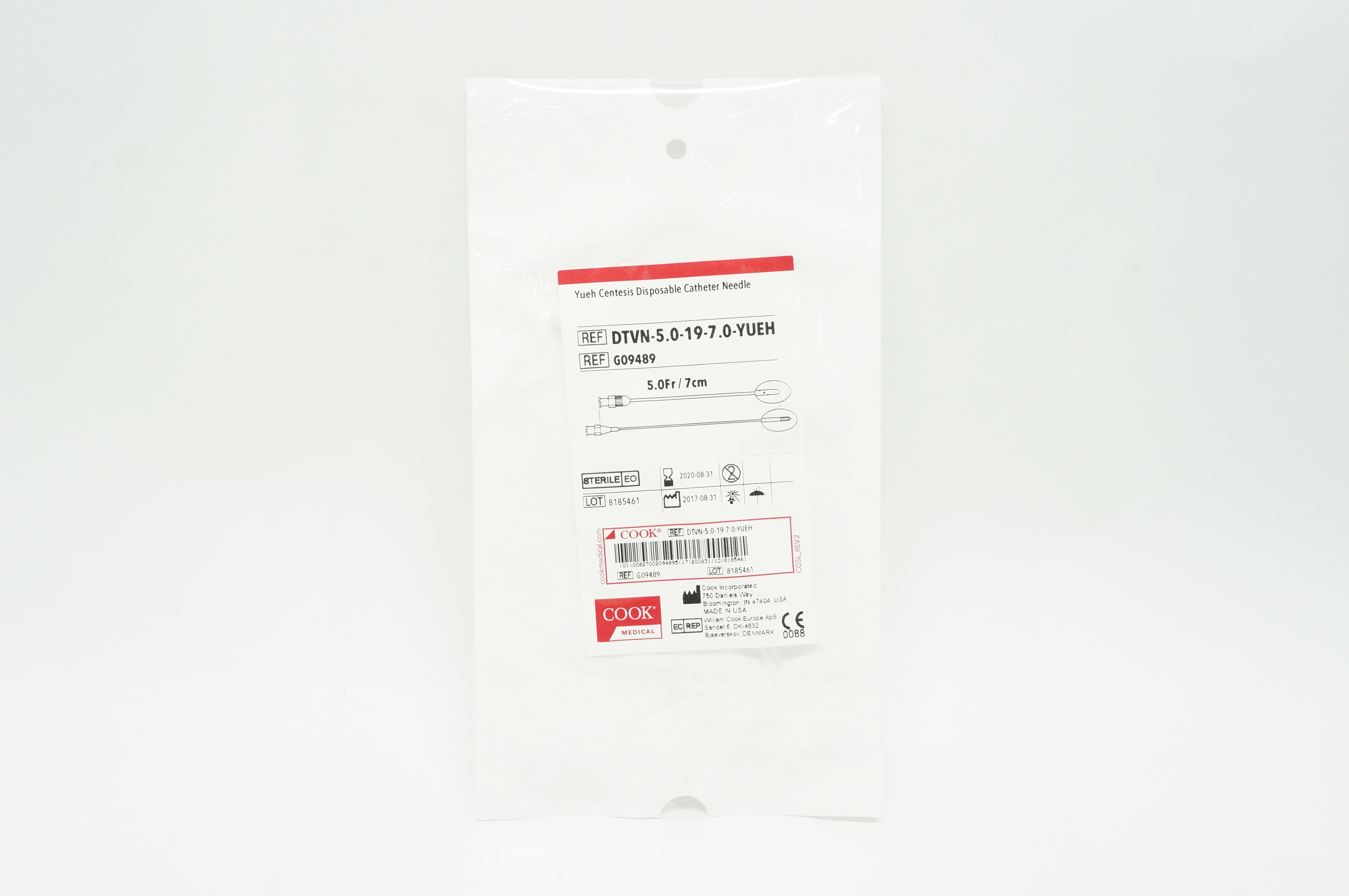 Cook Medical G09489 Yueh Centesis 7cm ~ Exp.