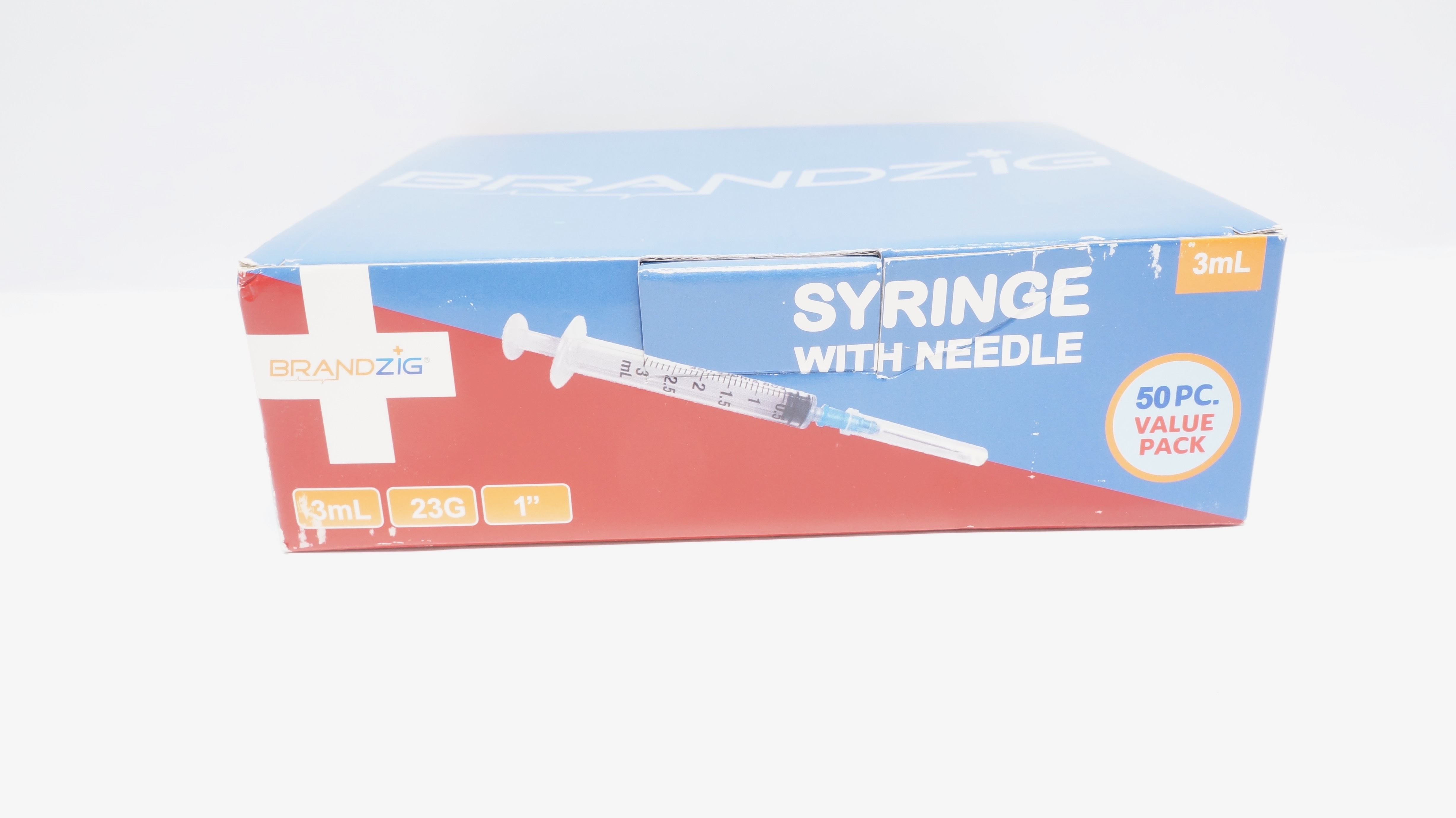 Brandzig CMD2599 Syringe W/Needle 3ml 23g 1In - Box of 15