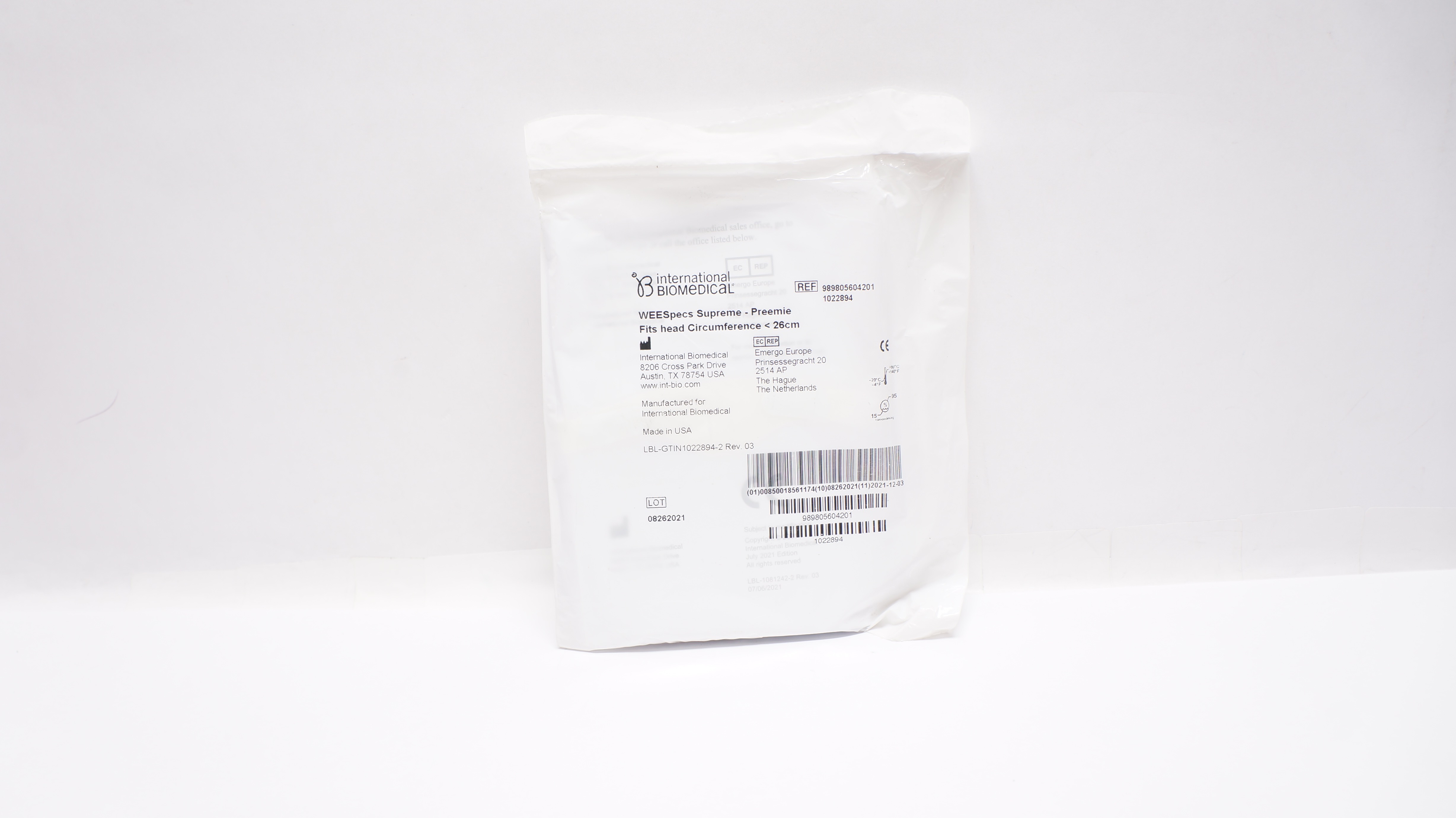 International Biomedical 989805604201 WeeSpecs Supreme - Preemie <26cm