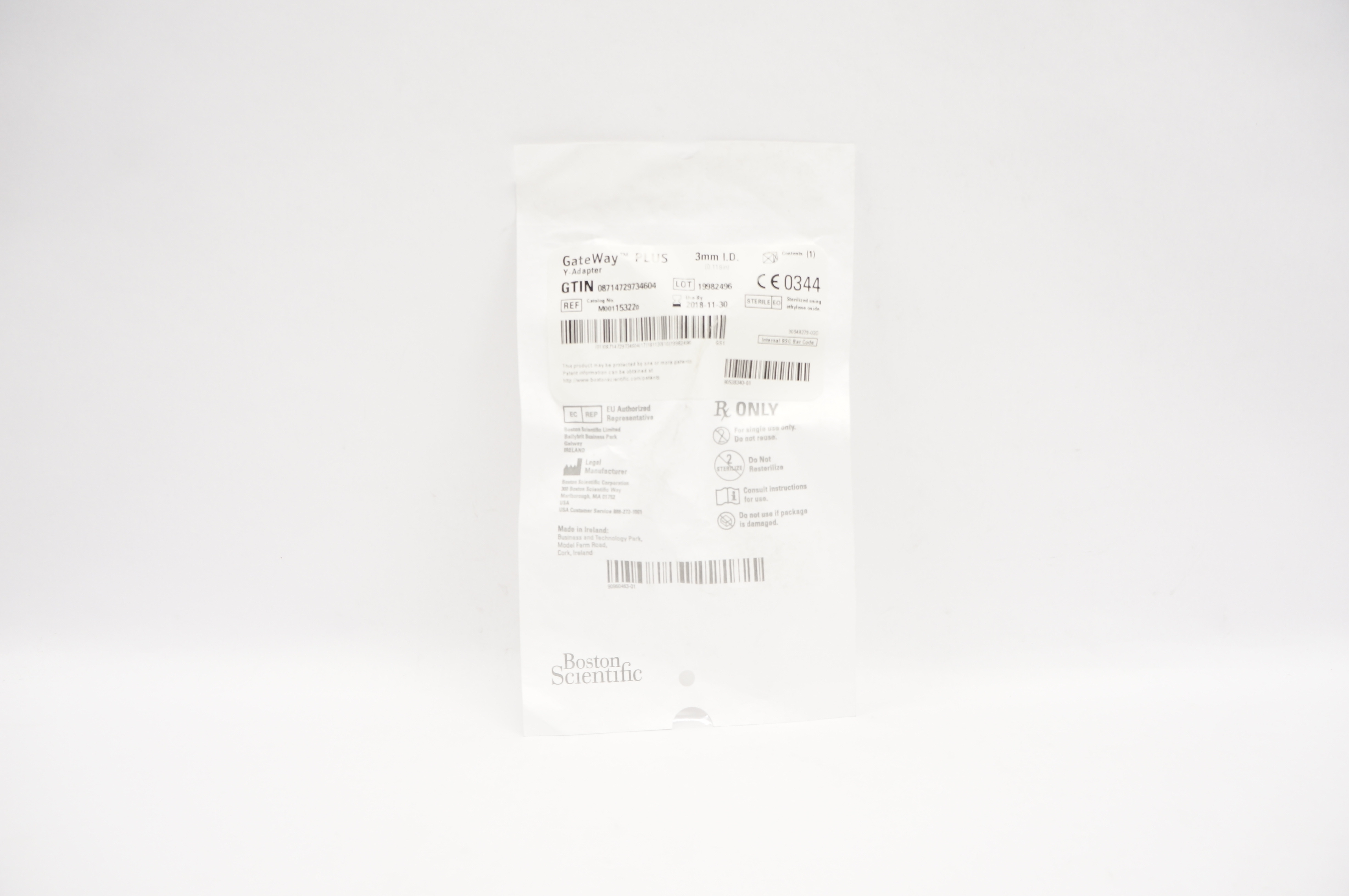 Boston Scientific 15322 GateWay Plus Y-Adapter 3mm I.D. (x)
