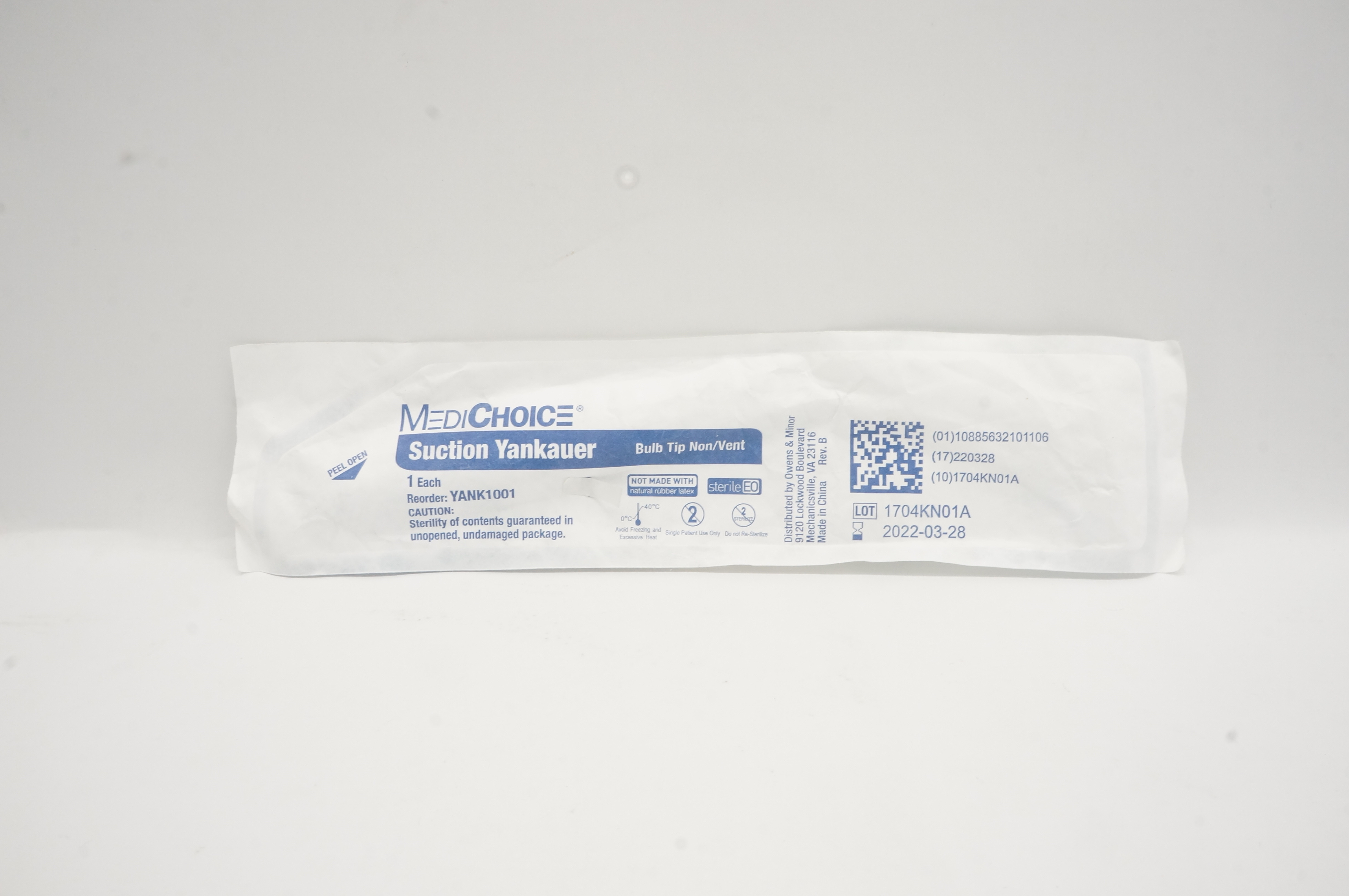 MediChoice YANK1001 Suction Yankauer Bulb Tip Non-Vent